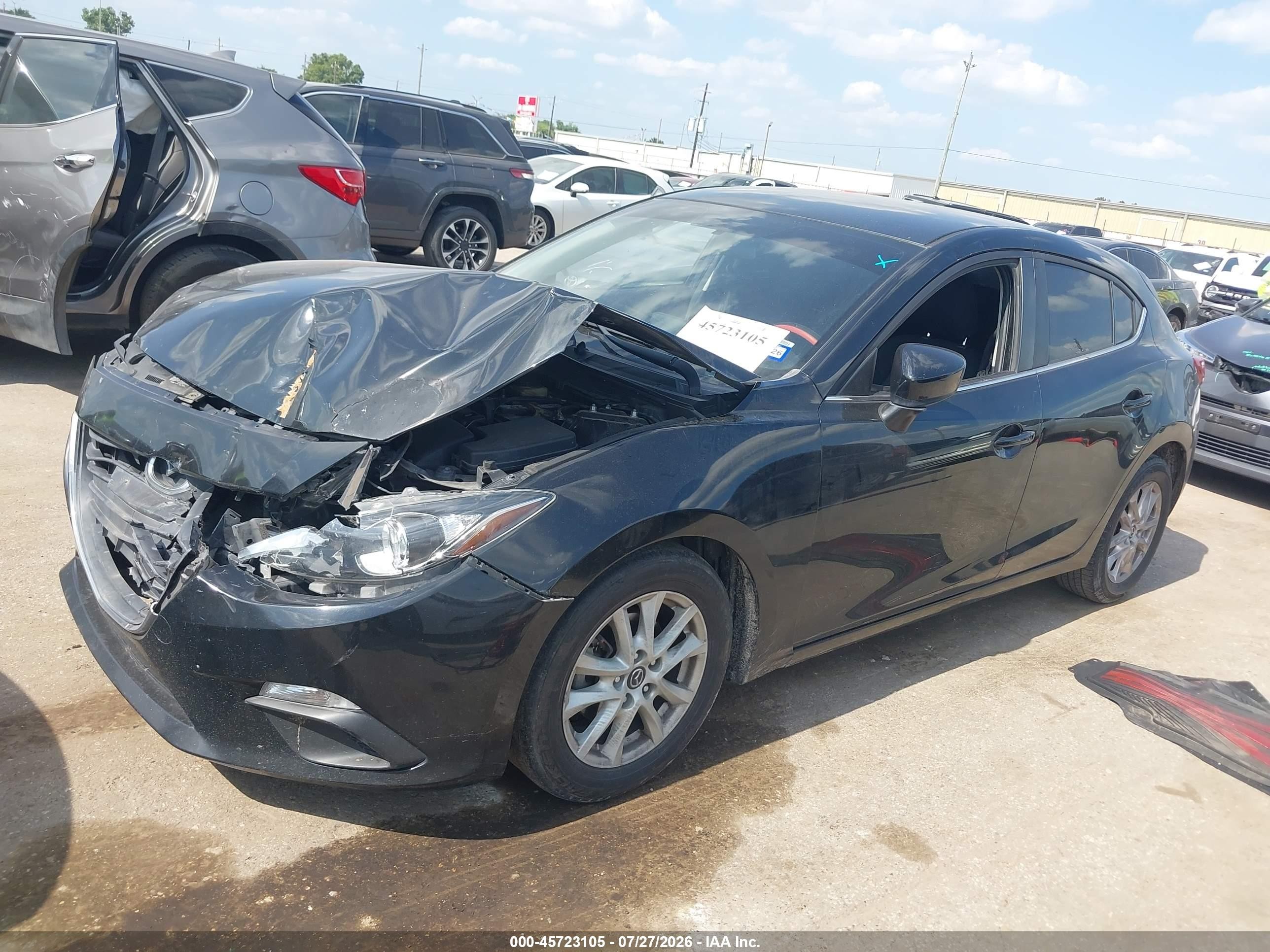2014 Mazda Mazda3 I Touring Черный vin: 3MZBM1L76EM123475