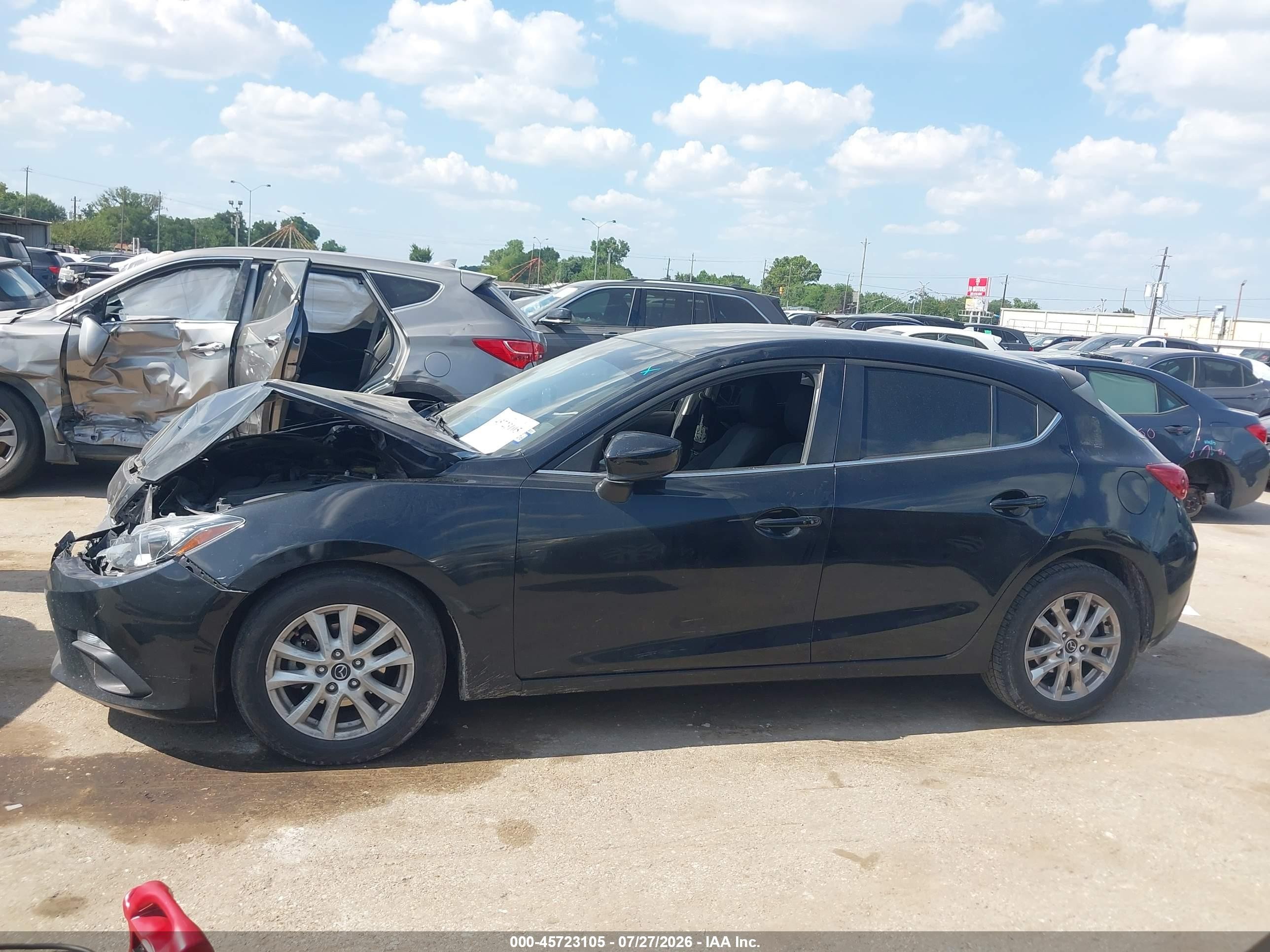 2014 Mazda Mazda3 I Touring Черный vin: 3MZBM1L76EM123475