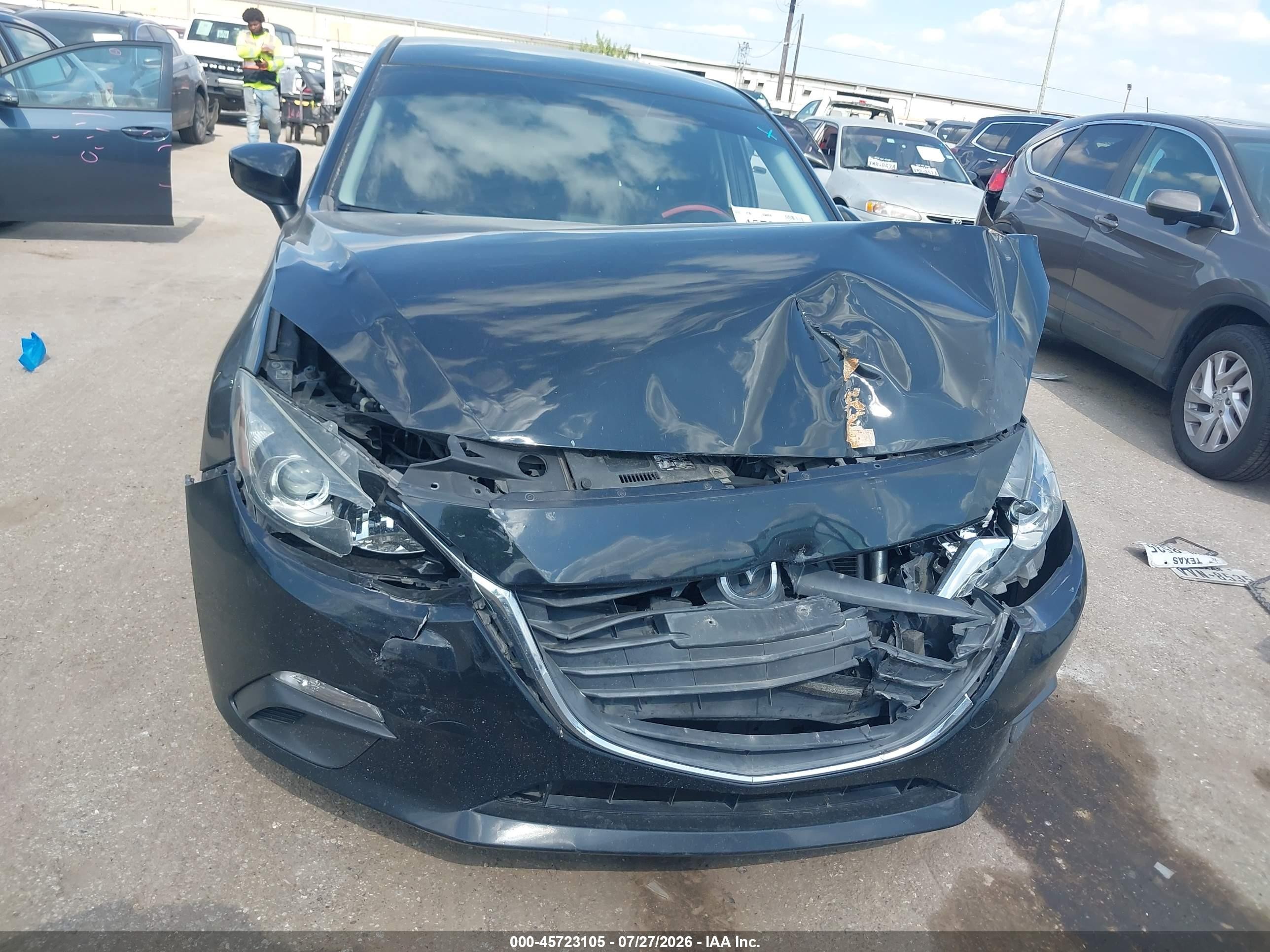 2014 Mazda Mazda3 I Touring Черный vin: 3MZBM1L76EM123475