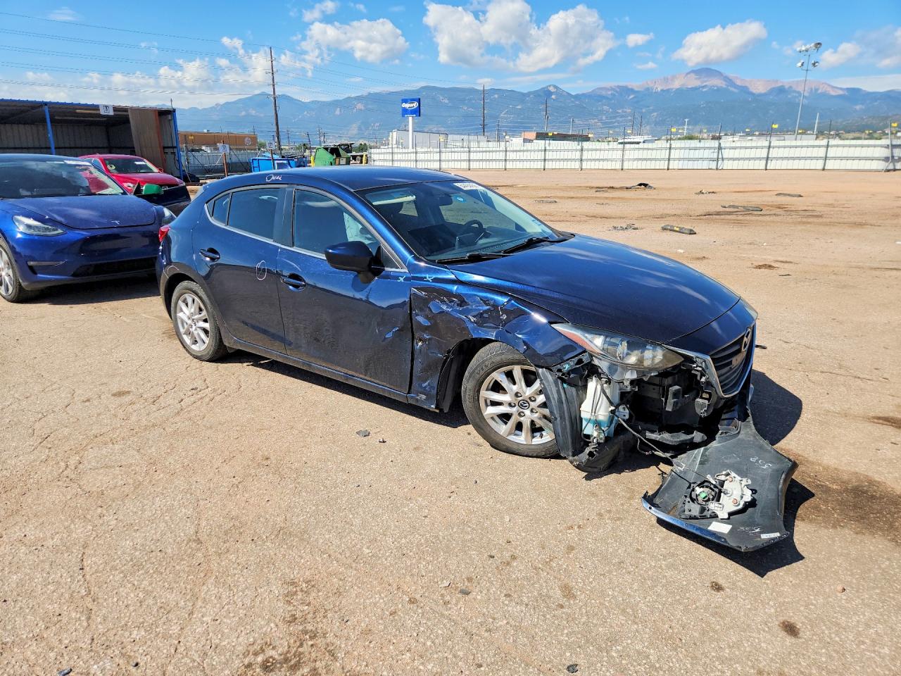2014 Mazda 3 Touring Blue vin: 3MZBM1L77EM119645