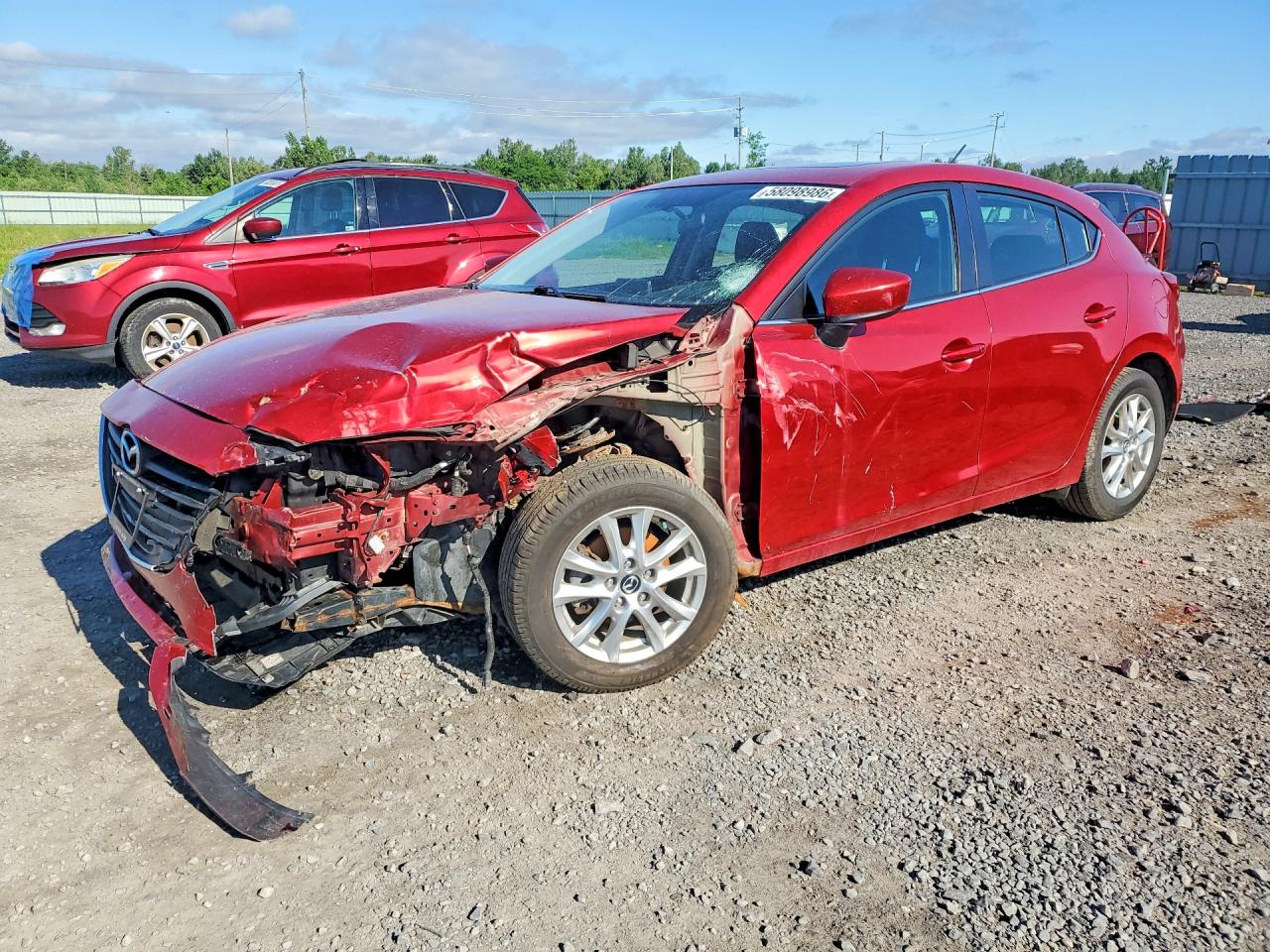 2015 Mazda 3 Touring Red vin: 3MZBM1L77FM160990