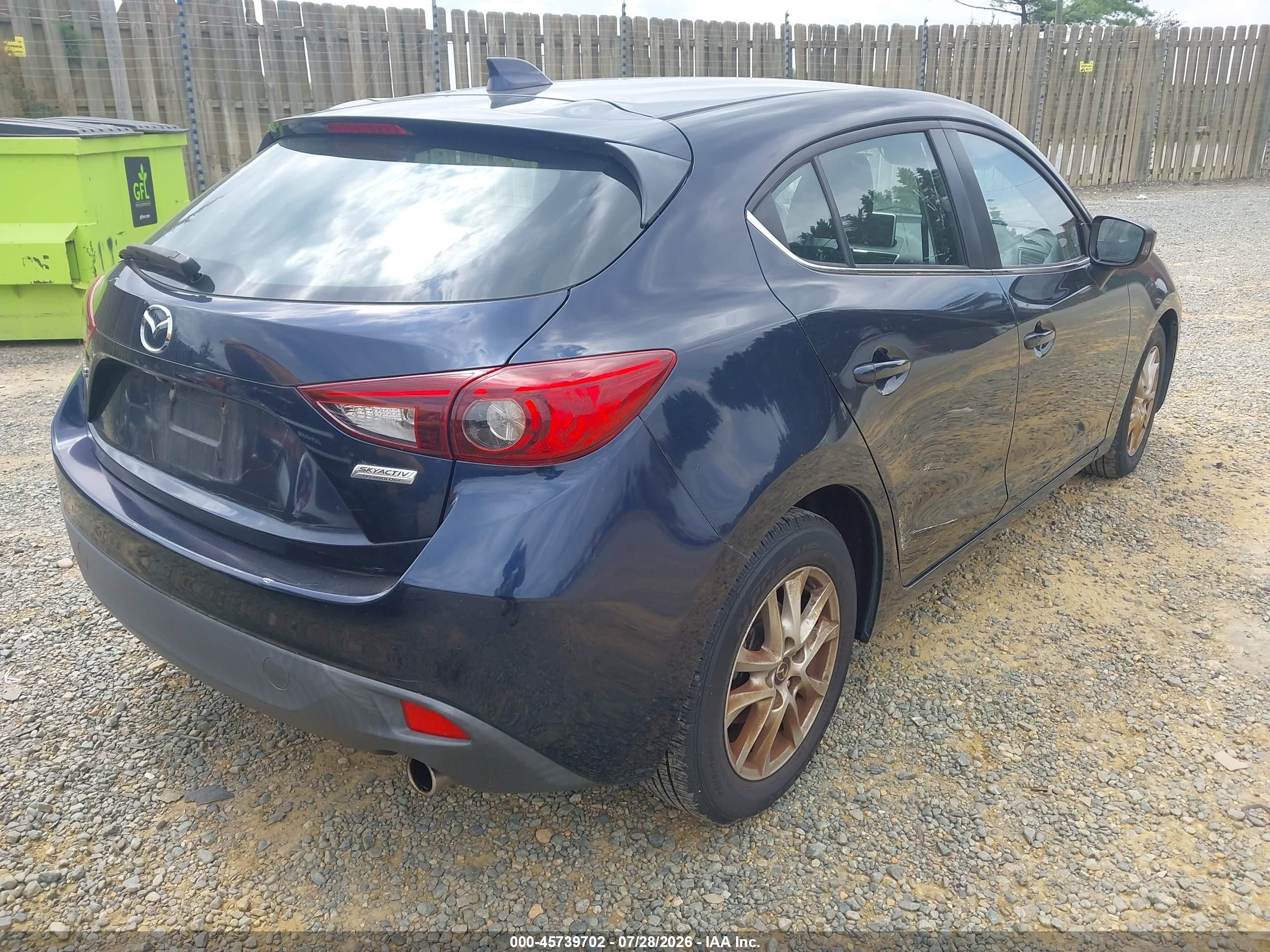 2015 Mazda Mazda3 I Touring Dark Blue vin: 3MZBM1L78FM131935