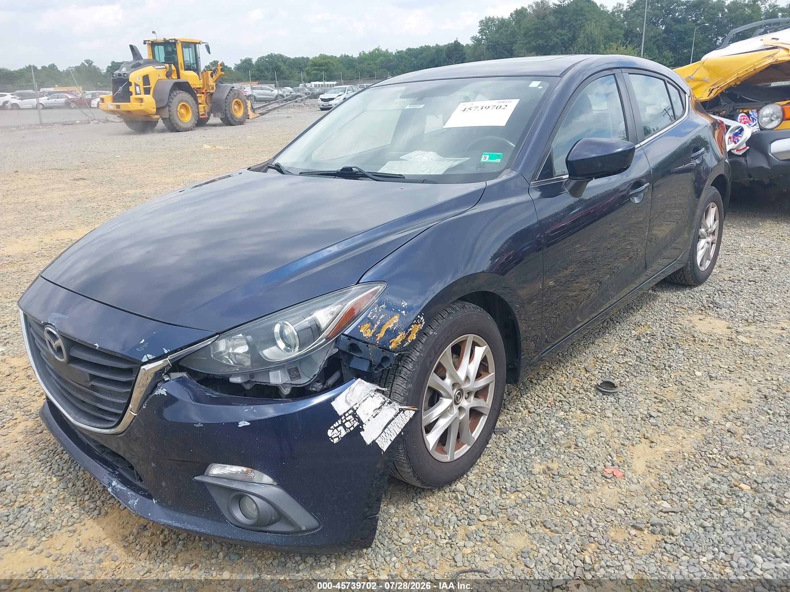 2015 Mazda Mazda3 I Touring Dark Blue vin: 3MZBM1L78FM131935