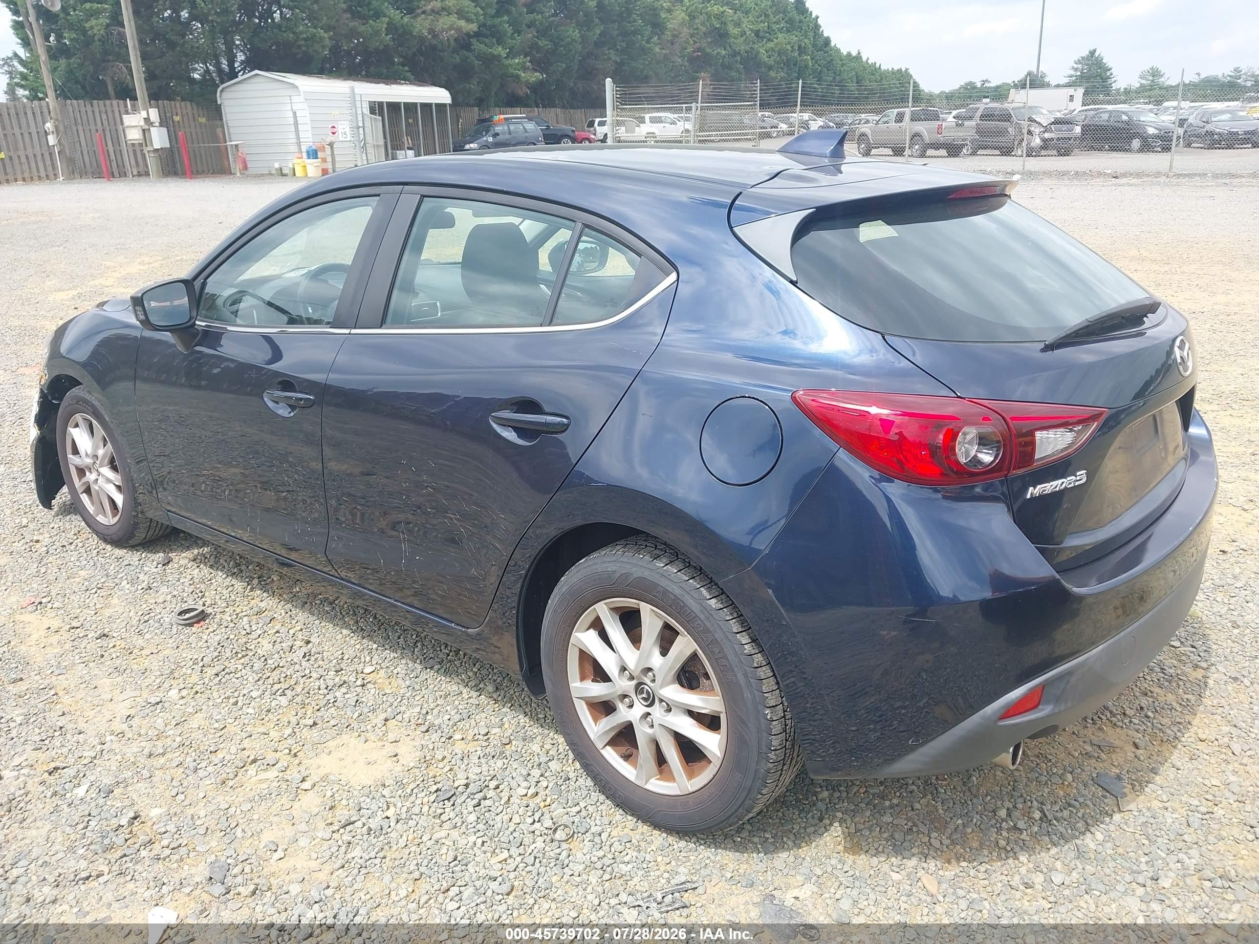 2015 Mazda Mazda3 I Touring Dark Blue vin: 3MZBM1L78FM131935