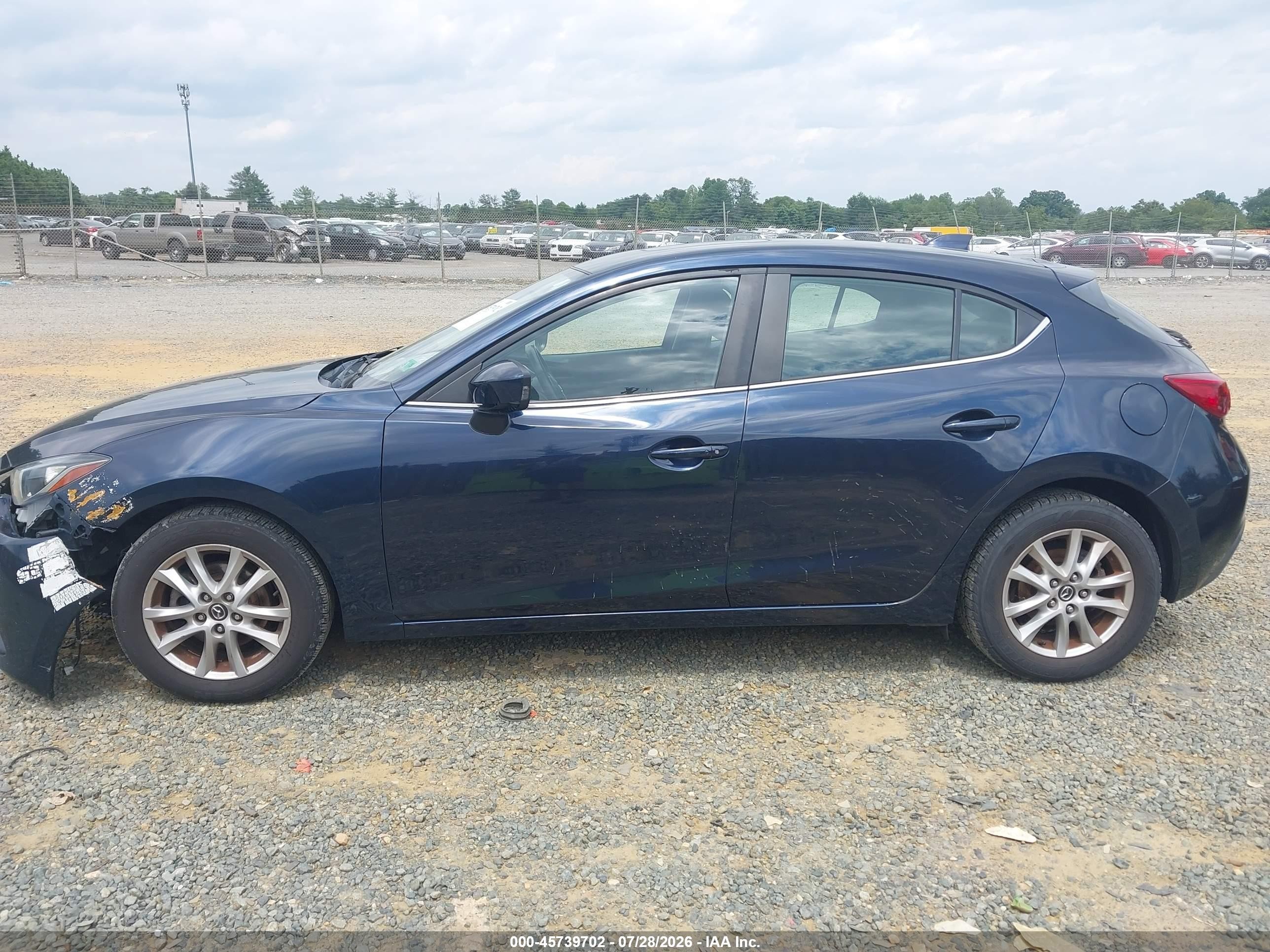 2015 Mazda Mazda3 I Touring Dark Blue vin: 3MZBM1L78FM131935