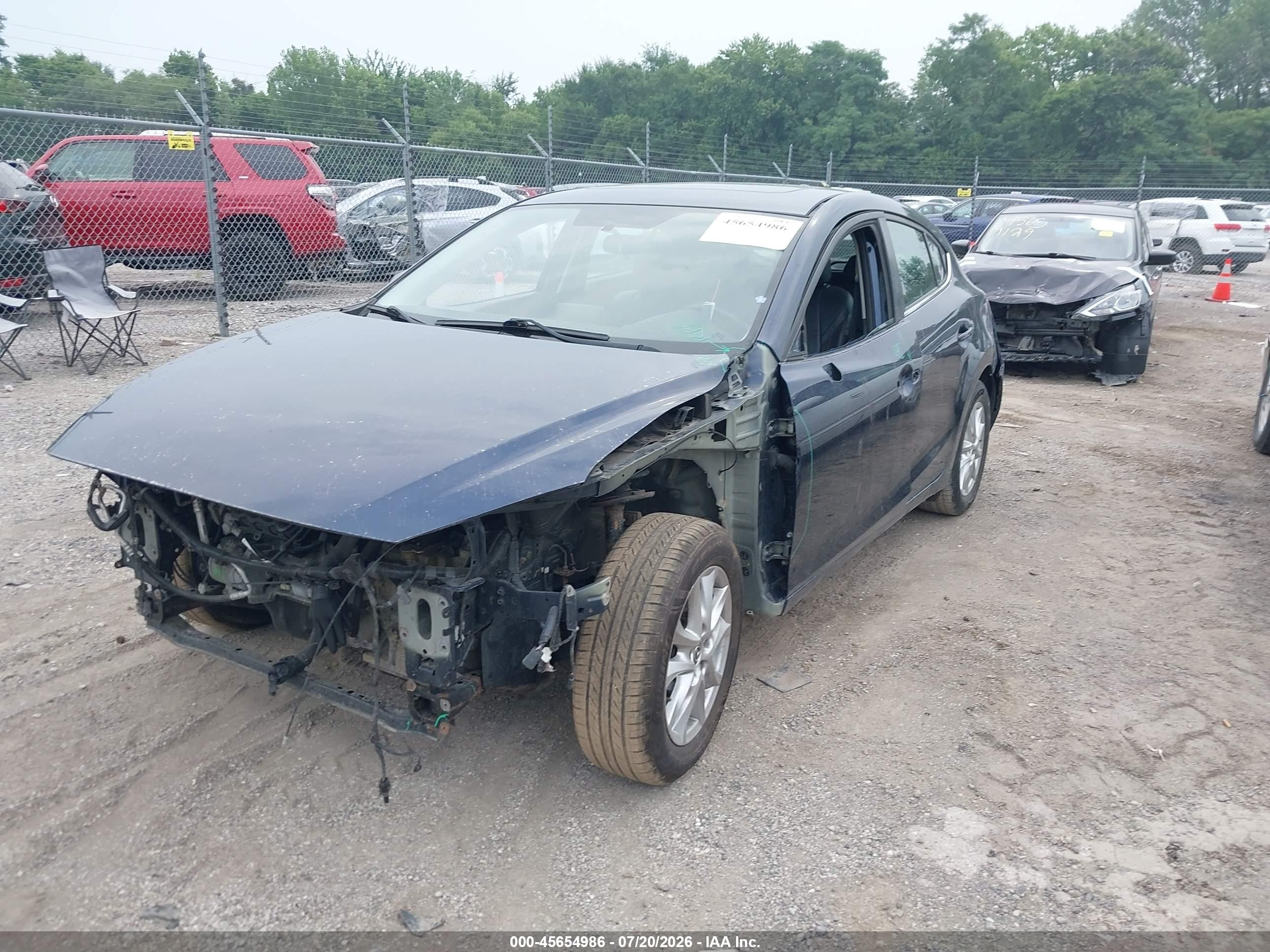2015 Mazda Mazda3 I Grand Touring Blue vin: 3MZBM1M70FM184692