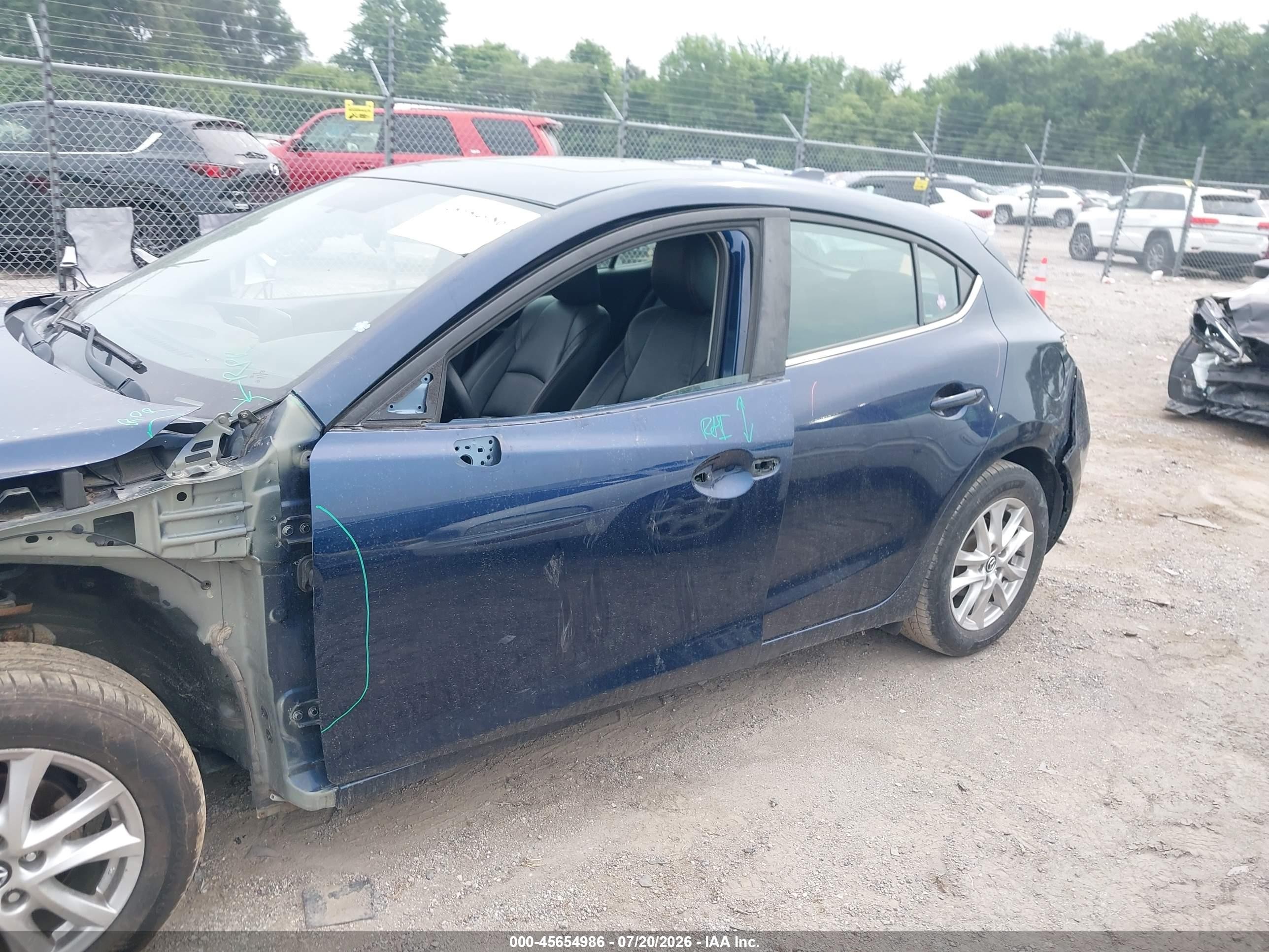 2015 Mazda Mazda3 I Grand Touring Blue vin: 3MZBM1M70FM184692