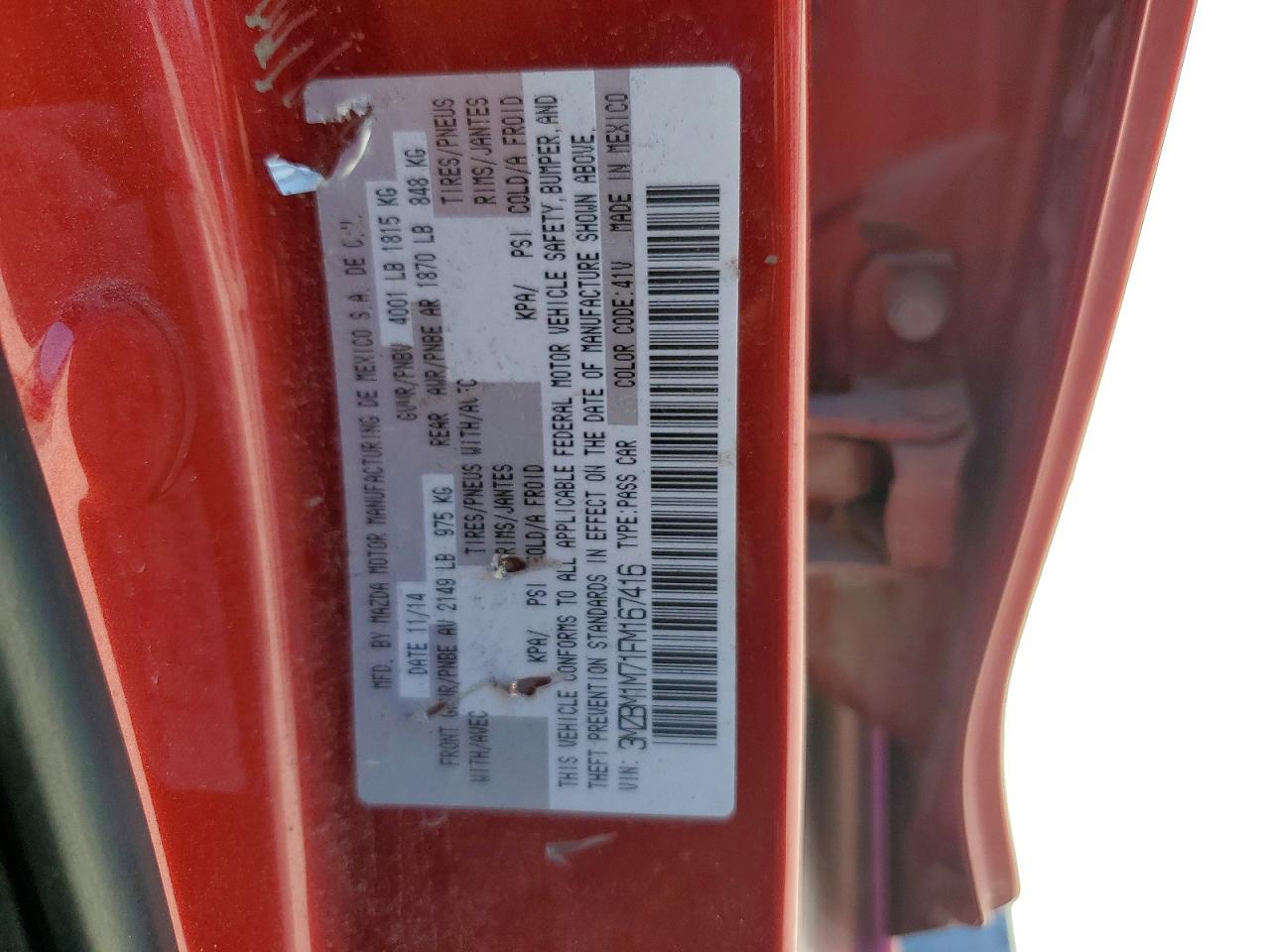 2015 Mazda 3 Grand Touring Red vin: 3MZBM1M71FM167416
