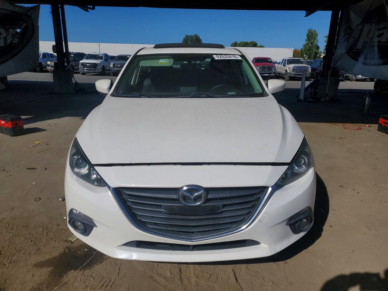 2015 Mazda 3 Grand Touring White vin: 3MZBM1M76FM142656