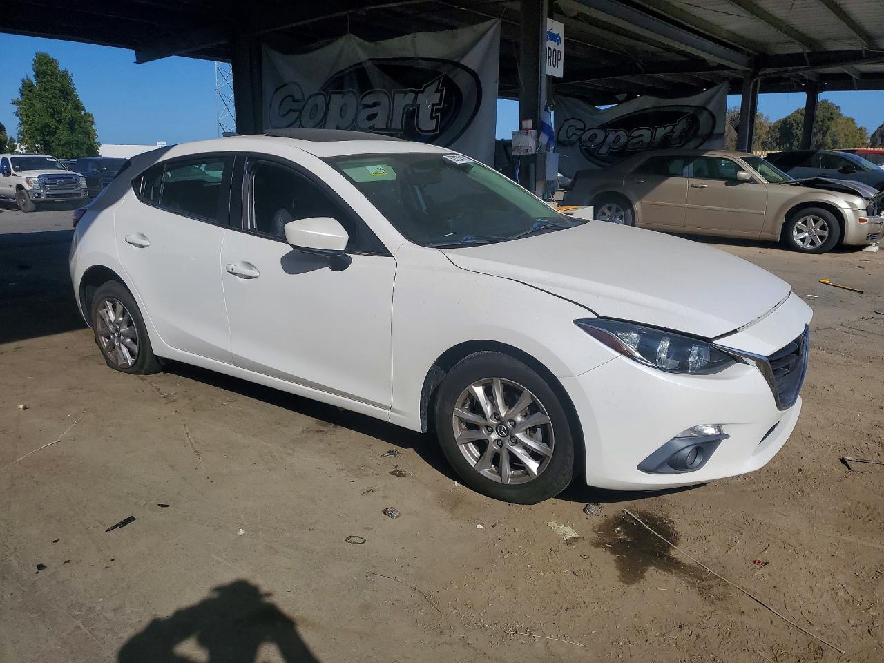2015 Mazda 3 Grand Touring White vin: 3MZBM1M76FM142656