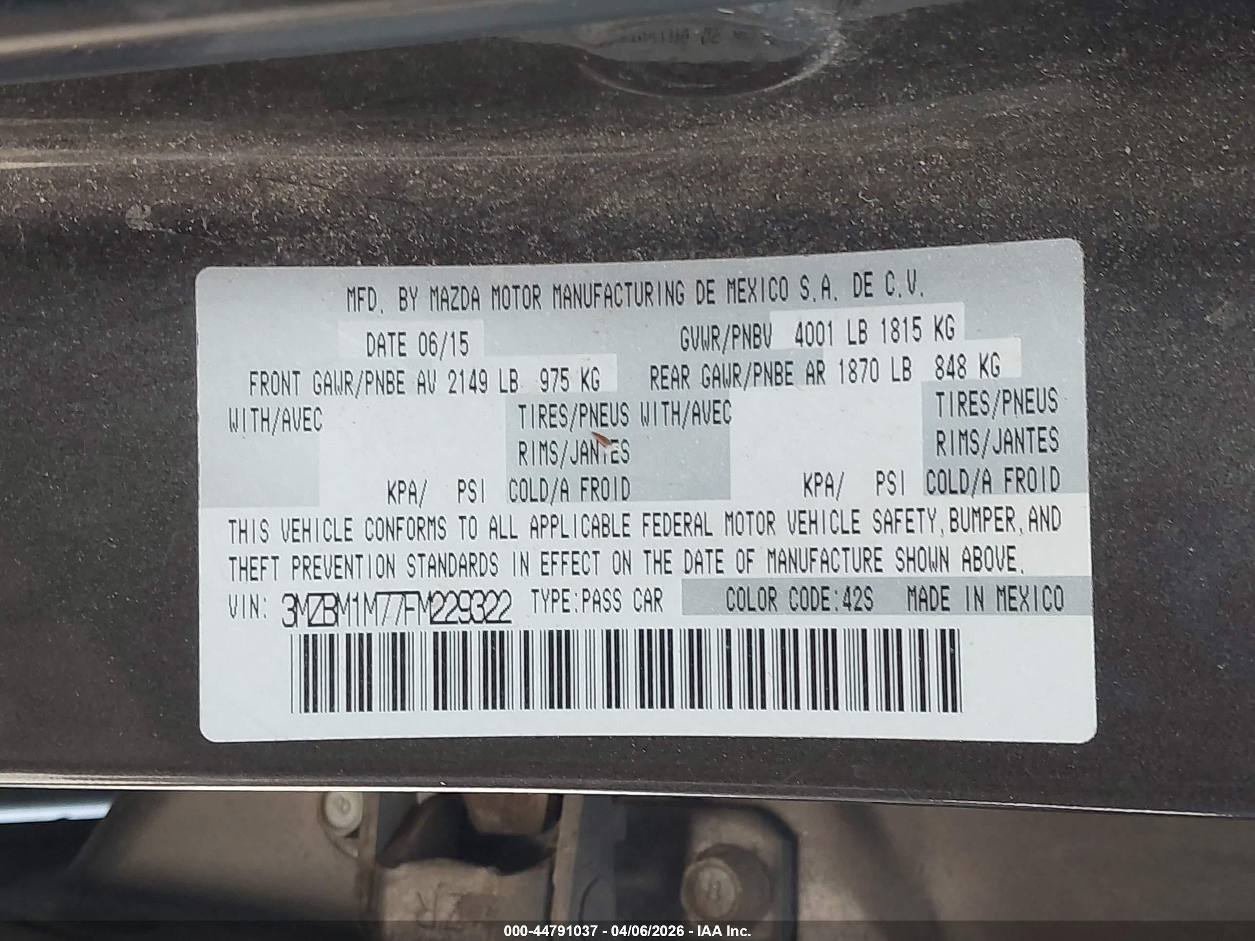 2015 Mazda Mazda3 I Grand Touring Brown vin: 3MZBM1M77FM229322