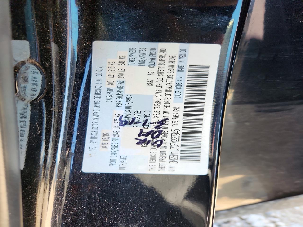 2015 Mazda 3 Sport Black vin: 3MZBM1U70FM227945