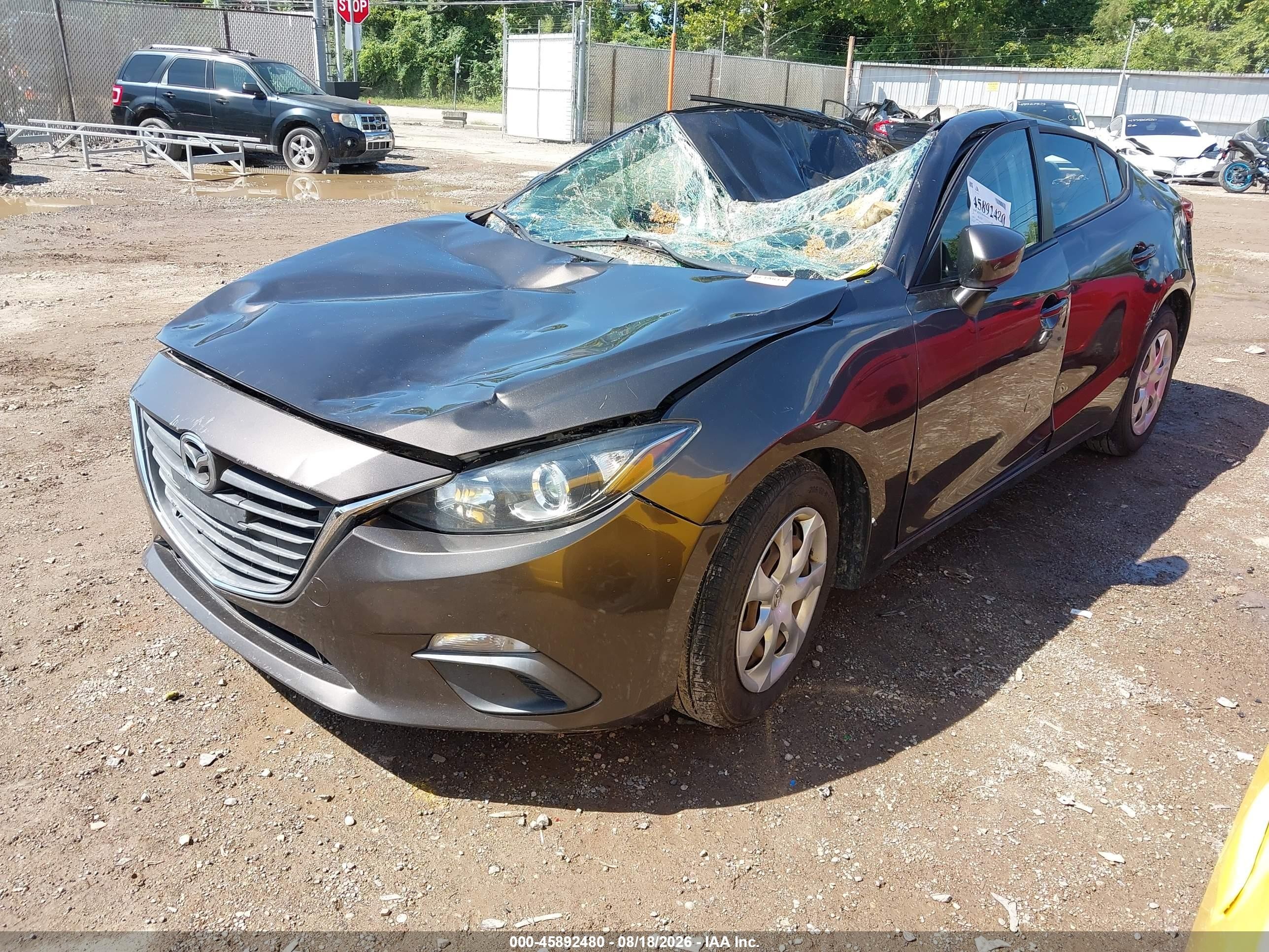 2015 Mazda Mazda3 I Sport Gray vin: 3MZBM1U71FM176830