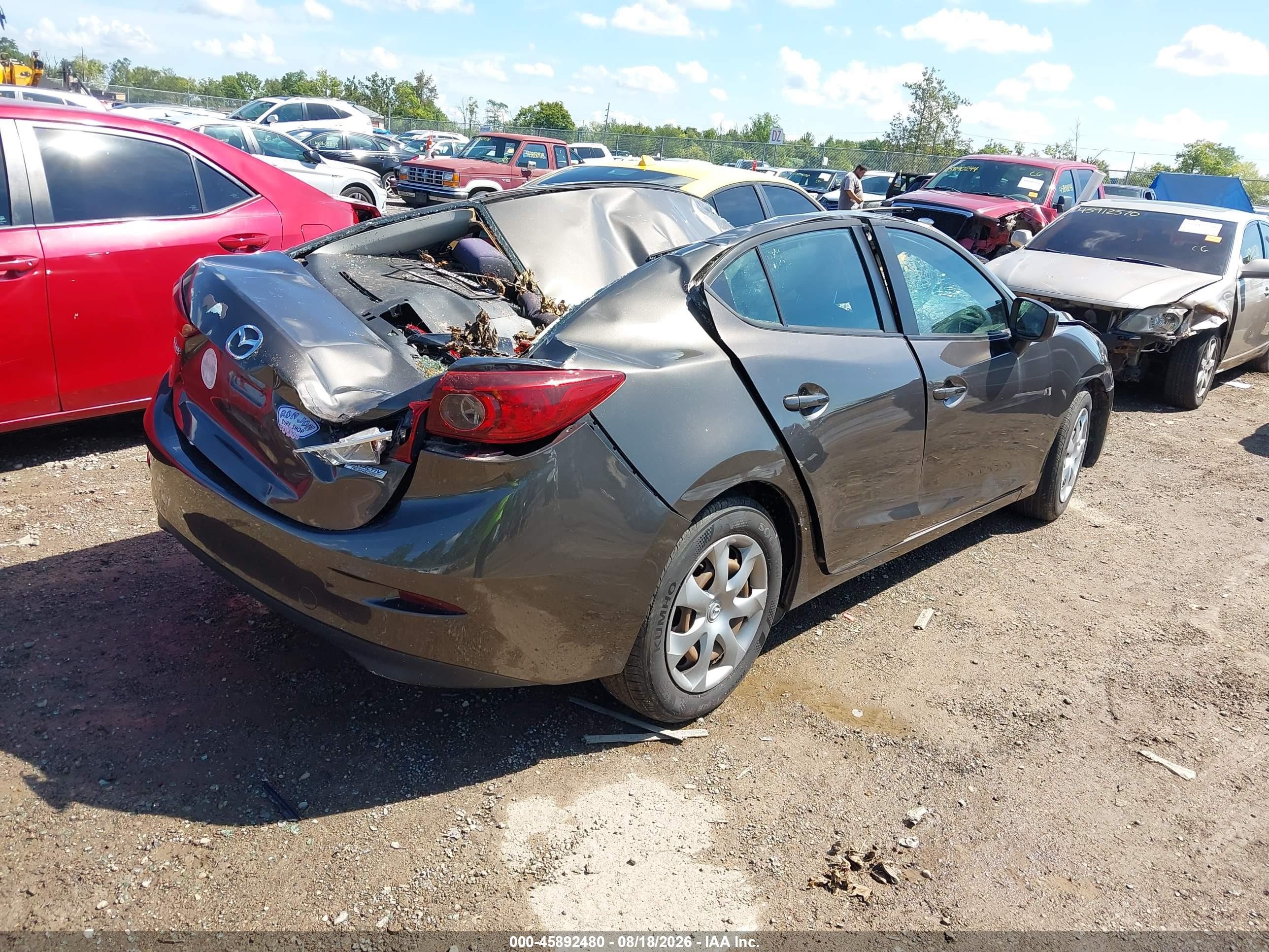 2015 Mazda Mazda3 I Sport Gray vin: 3MZBM1U71FM176830