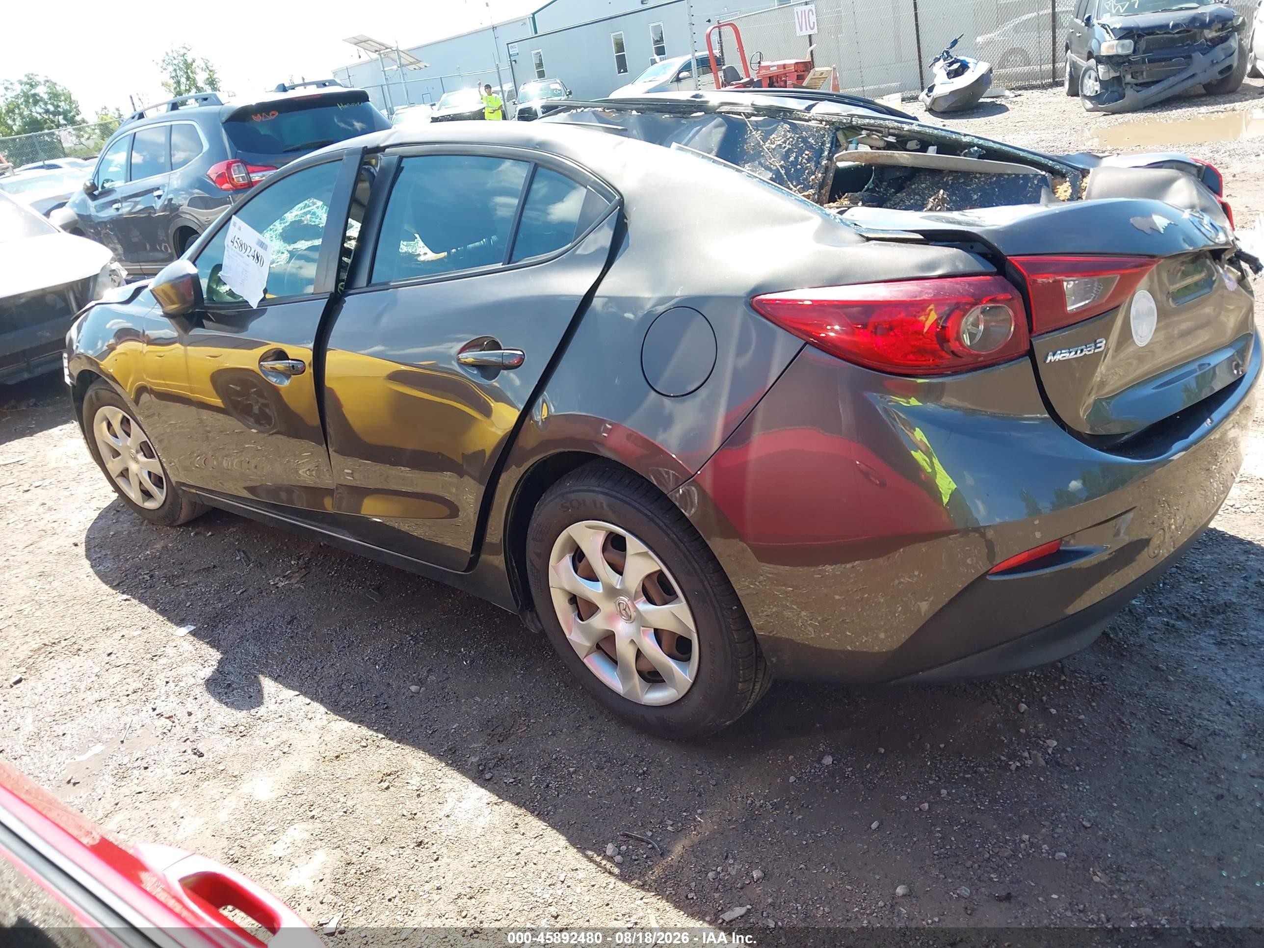 2015 Mazda Mazda3 I Sport Gray vin: 3MZBM1U71FM176830