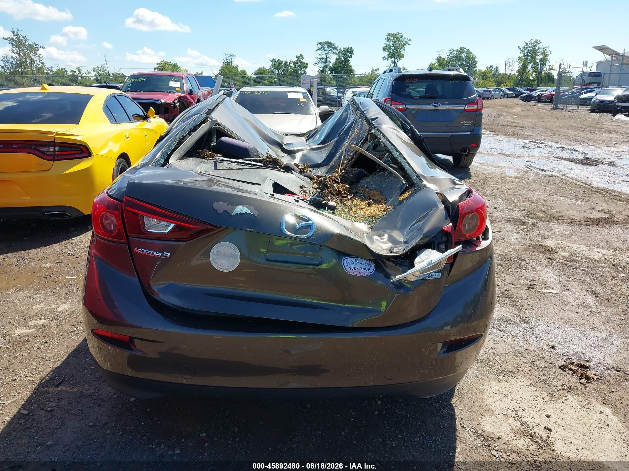 2015 Mazda Mazda3 I Sport Gray vin: 3MZBM1U71FM176830