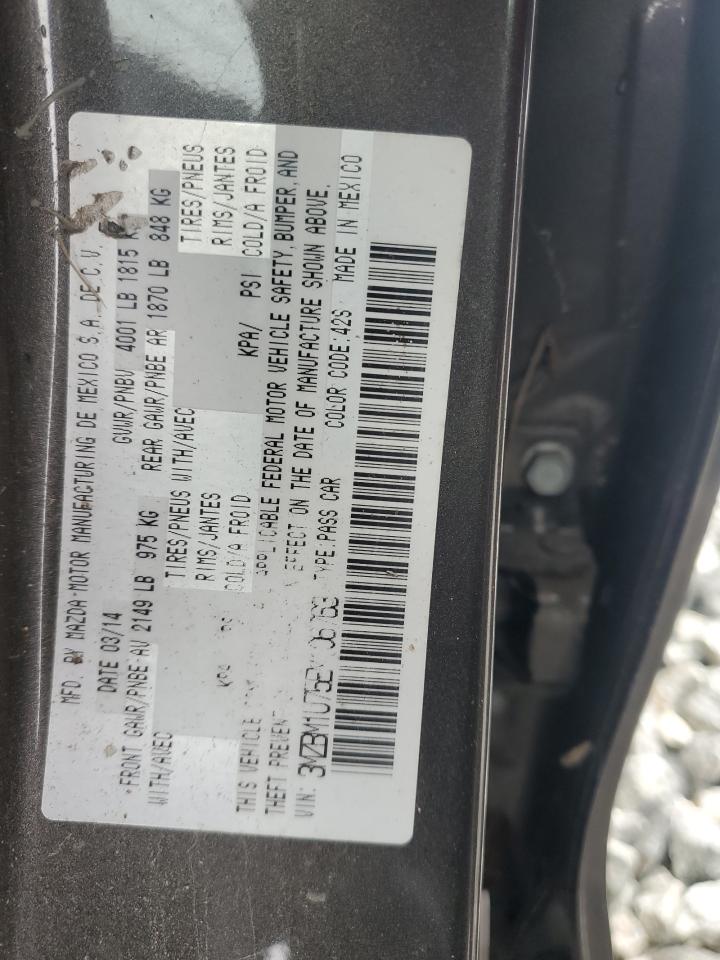 2014 Mazda 3 Sport Серый vin: 3MZBM1U75EM106763 Damage: Vin Plate, Peeling, Replacement Required