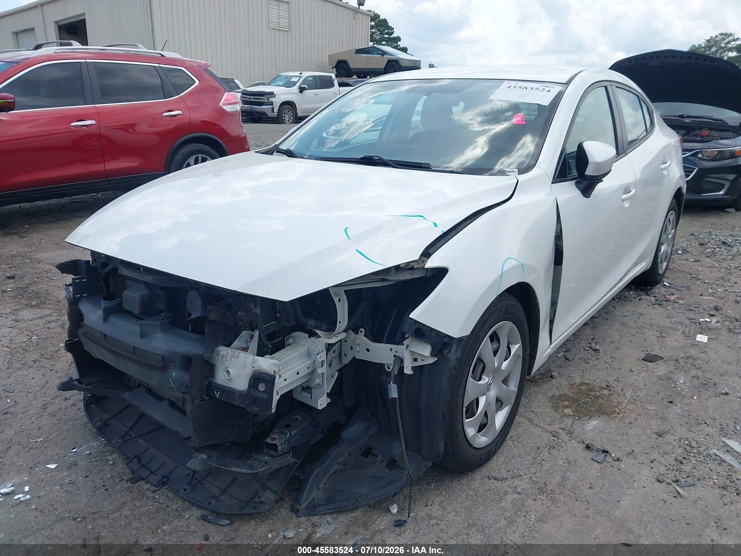 2015 Mazda Mazda3 I Sport White vin: 3MZBM1U75FM217508
