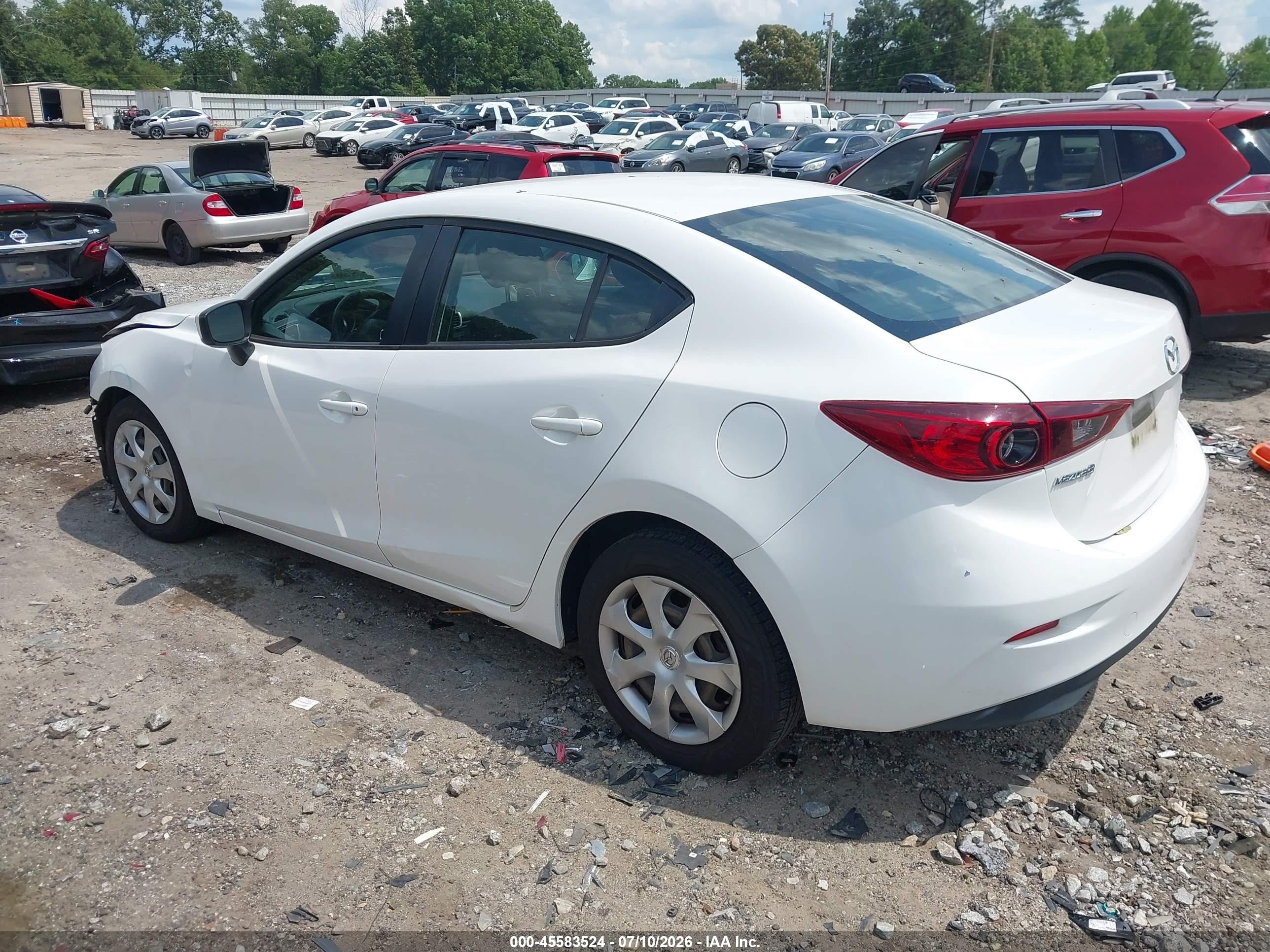 2015 Mazda Mazda3 I Sport White vin: 3MZBM1U75FM217508