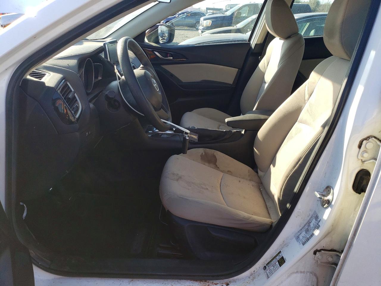 2015 Mazda 3 Sport White vin: 3MZBM1U75FM229688
