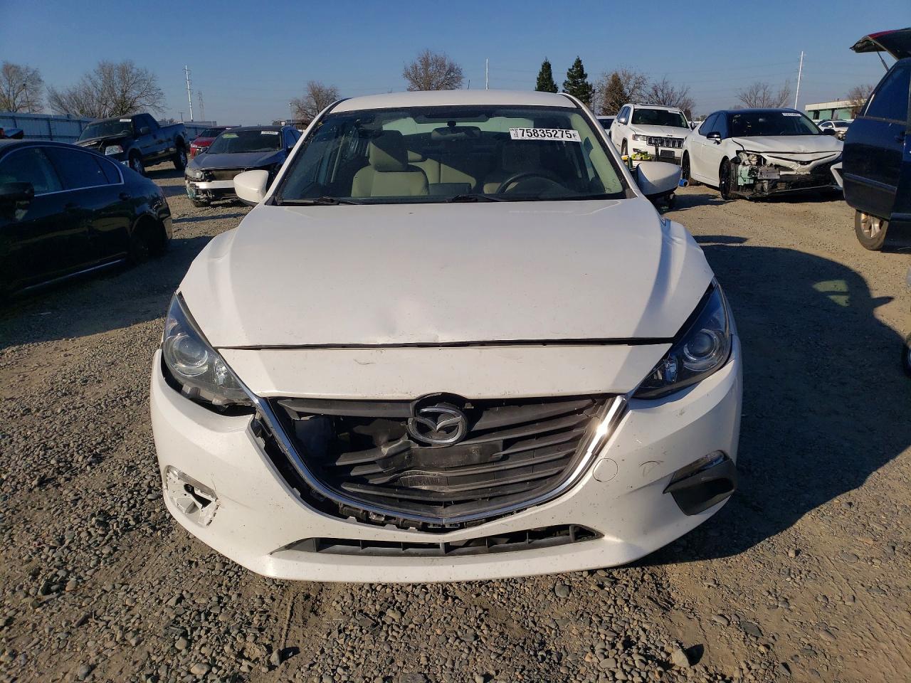 2015 Mazda 3 Sport White vin: 3MZBM1U75FM229688