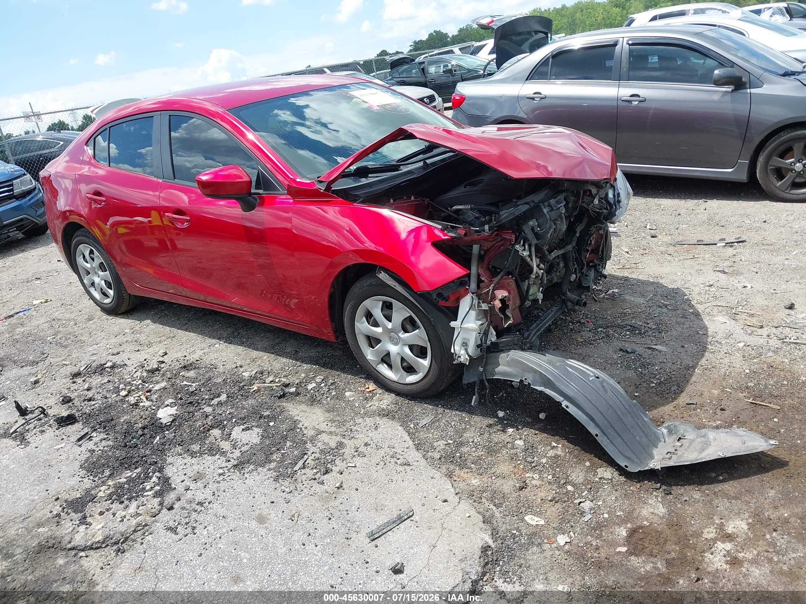 2015 Mazda Mazda3 I Sport Красный vin: 3MZBM1U76FM215363
