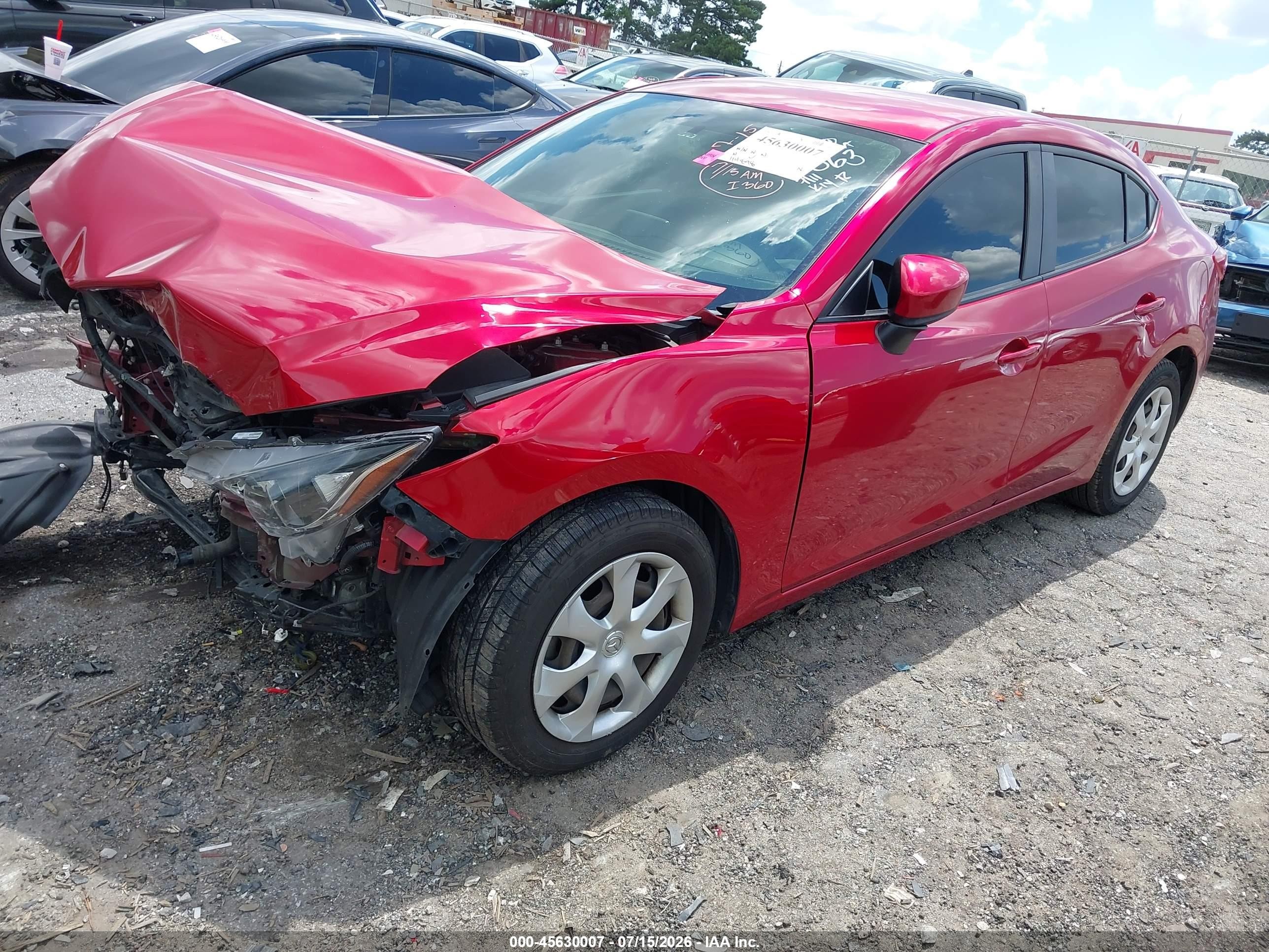 2015 Mazda Mazda3 I Sport Красный vin: 3MZBM1U76FM215363