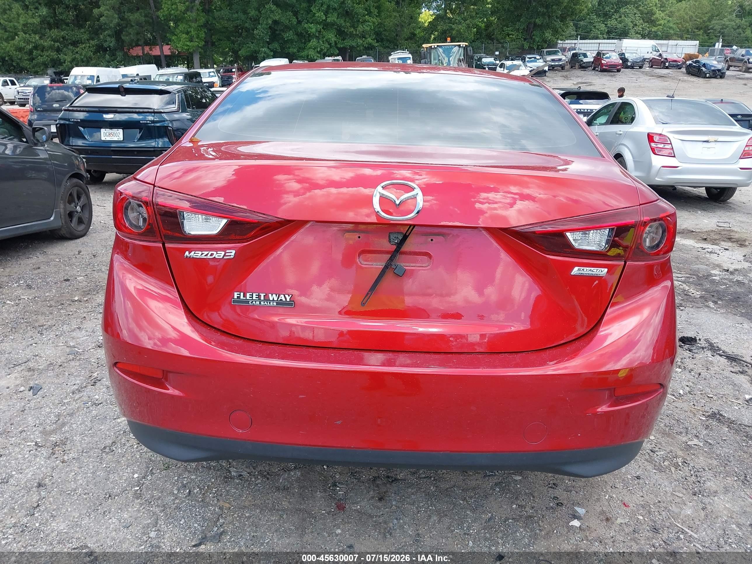 2015 Mazda Mazda3 I Sport Красный vin: 3MZBM1U76FM215363