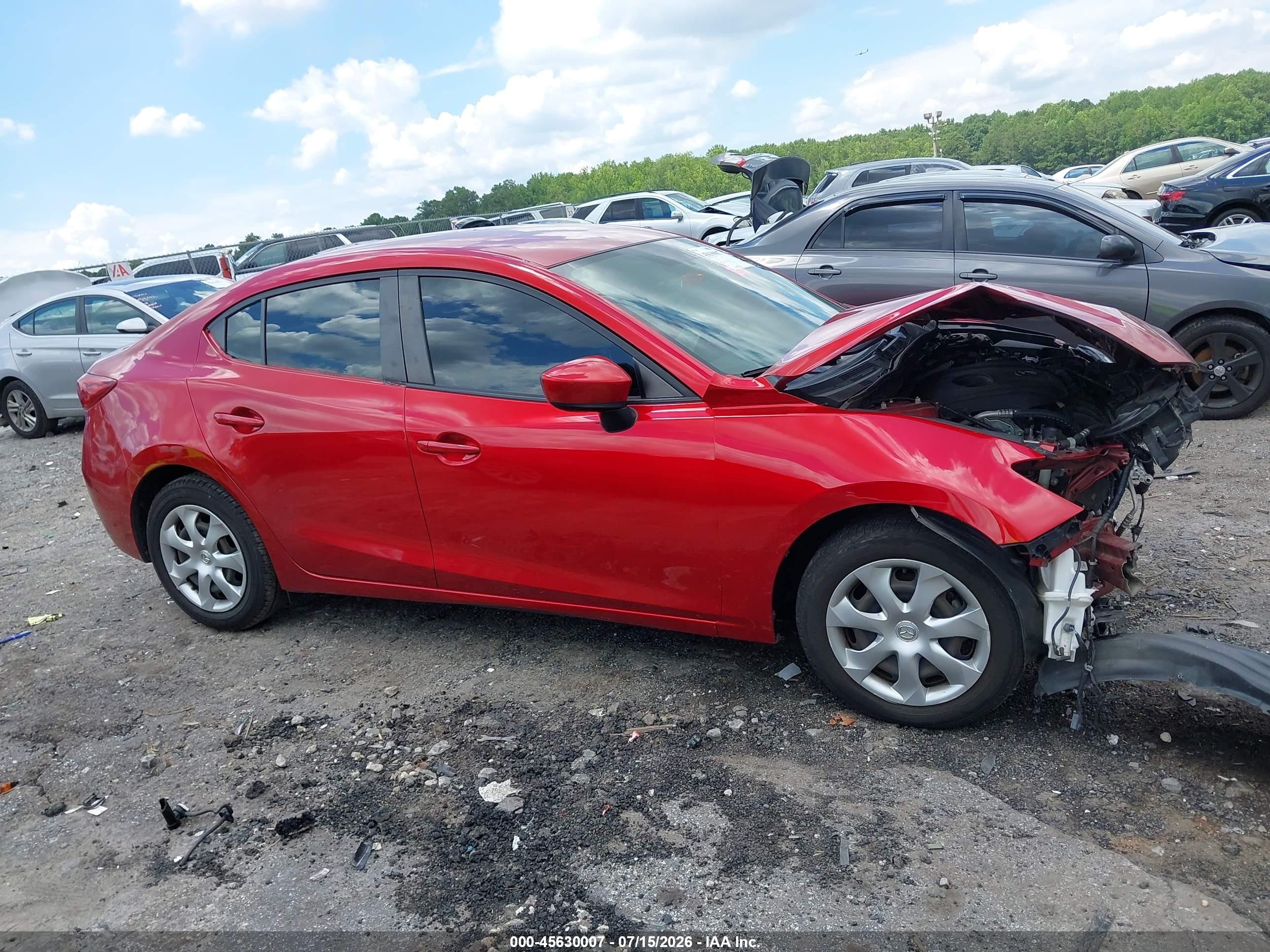 2015 Mazda Mazda3 I Sport Красный vin: 3MZBM1U76FM215363