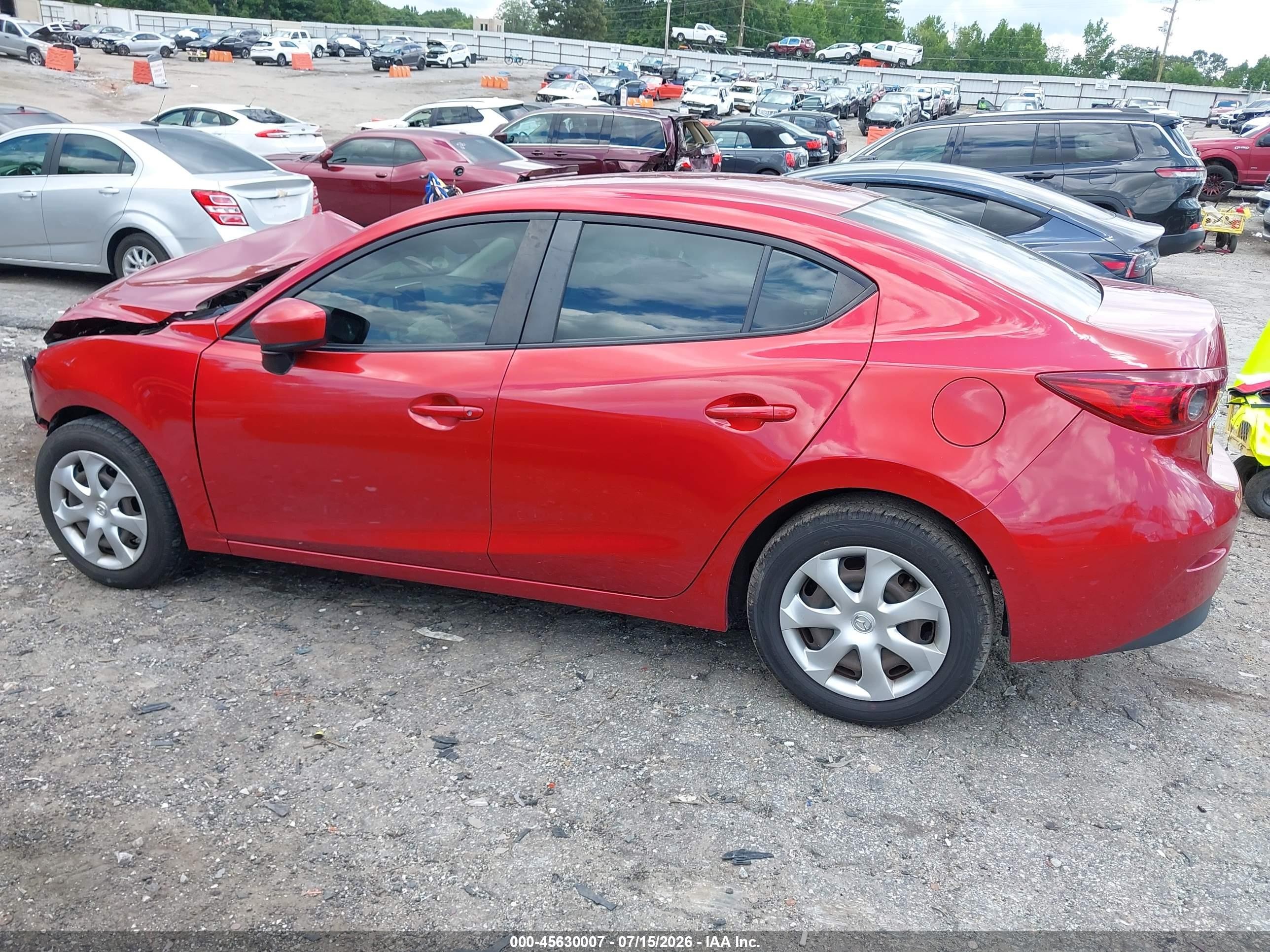 2015 Mazda Mazda3 I Sport Красный vin: 3MZBM1U76FM215363