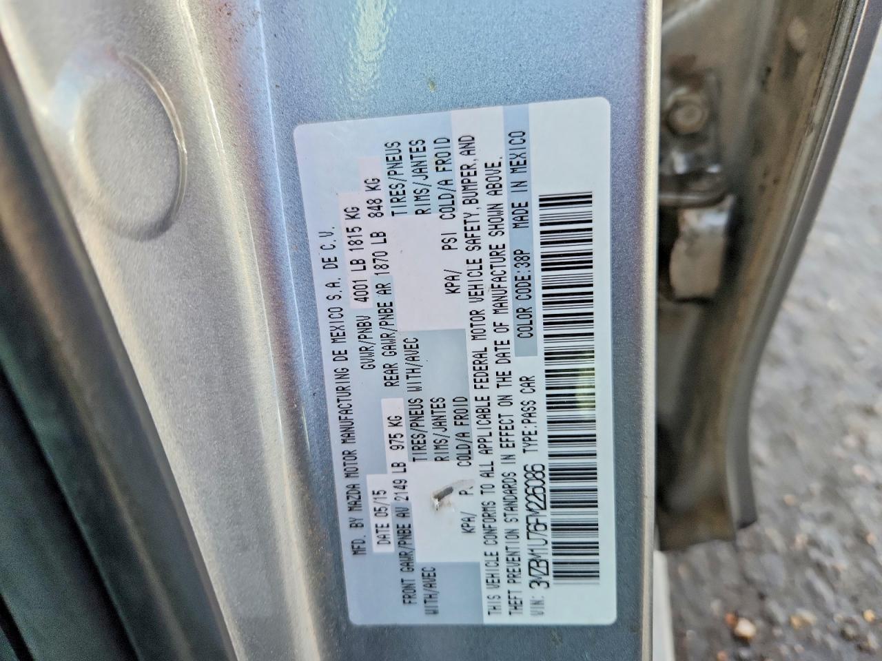 2015 Mazda 3 Sport Серебряный vin: 3MZBM1U76FM226086