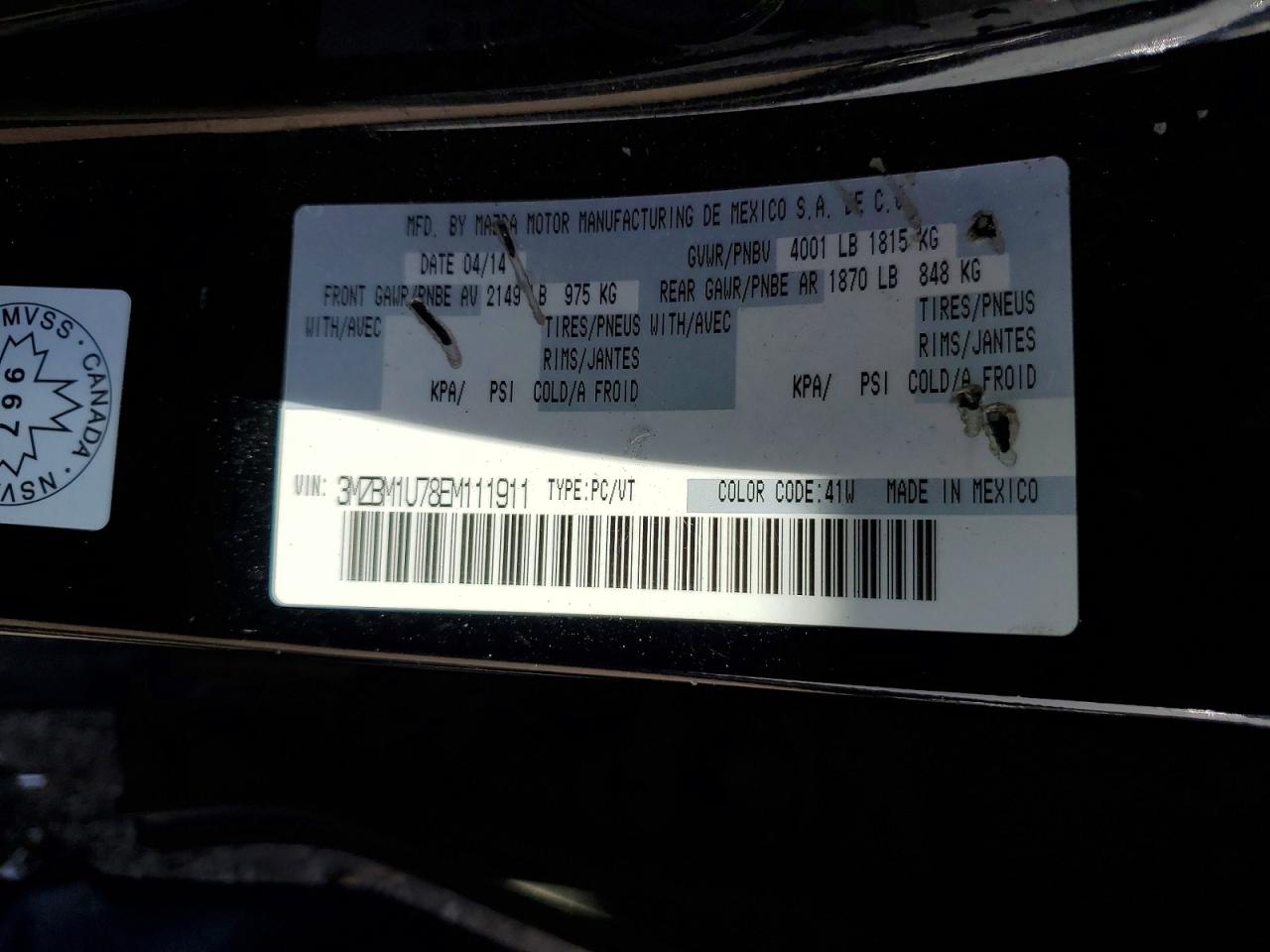 2014 Mazda 3 Sport Black vin: 3MZBM1U78EM111911
