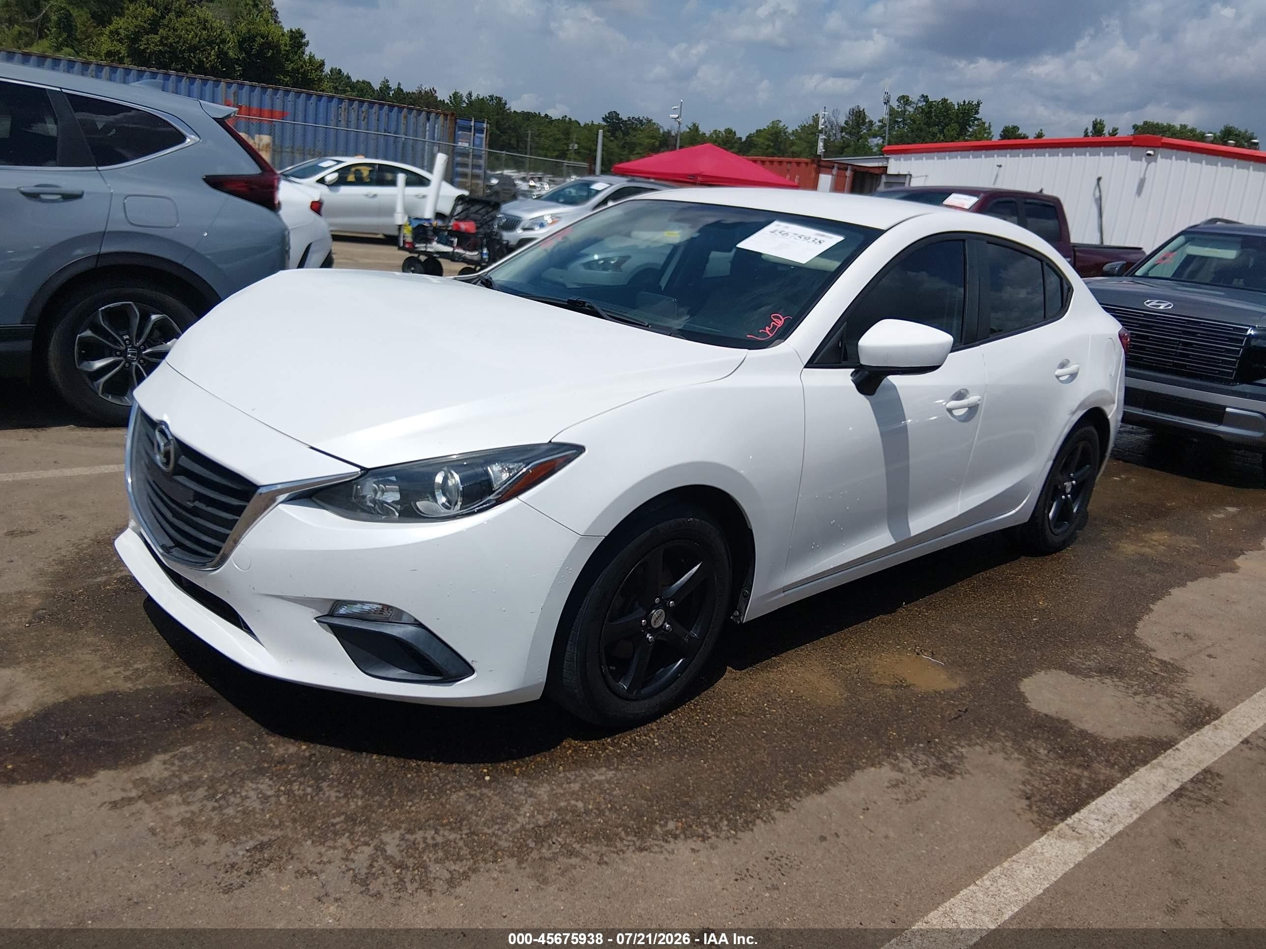 2015 Mazda Mazda3 I Sport White vin: 3MZBM1U78FM181572