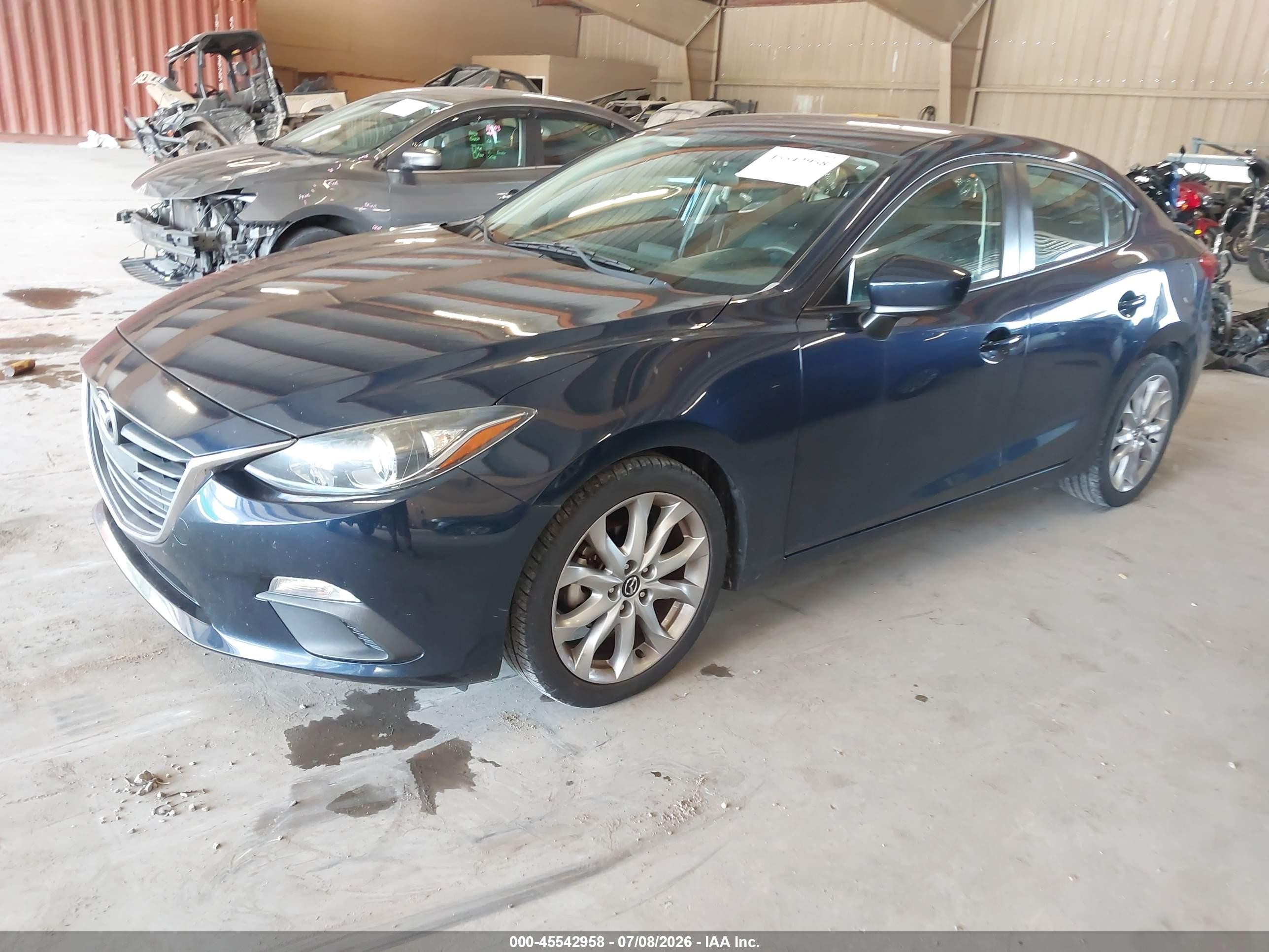 2014 Mazda Mazda3 I Sport Dark Blue vin: 3MZBM1U7XEM100618