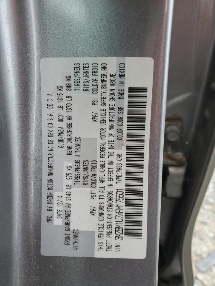 2015 Mazda 3 Sport Silver vin: 3MZBM1U7XFM175501