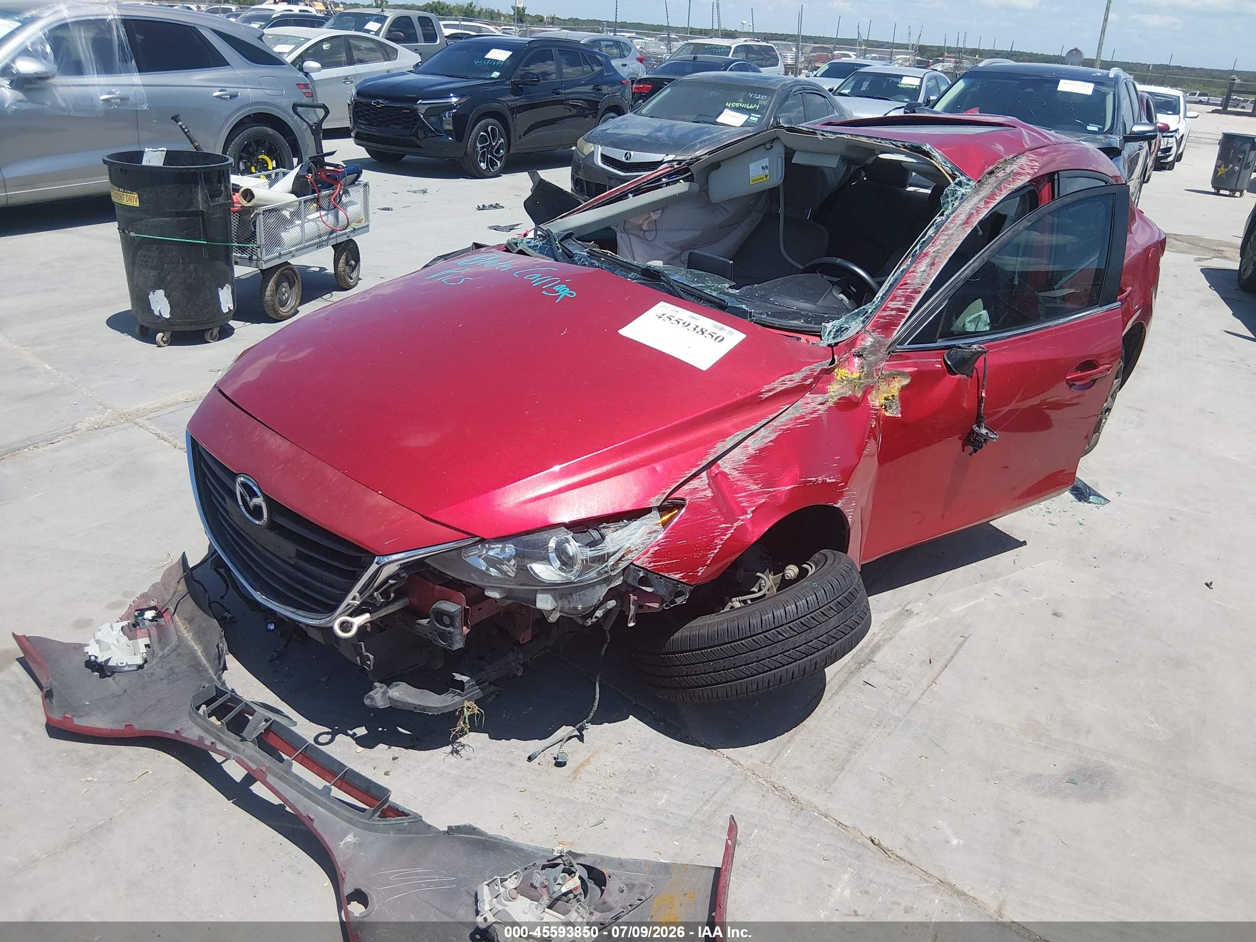 2015 Mazda Mazda3 I Touring Maroon vin: 3MZBM1V71FM129084