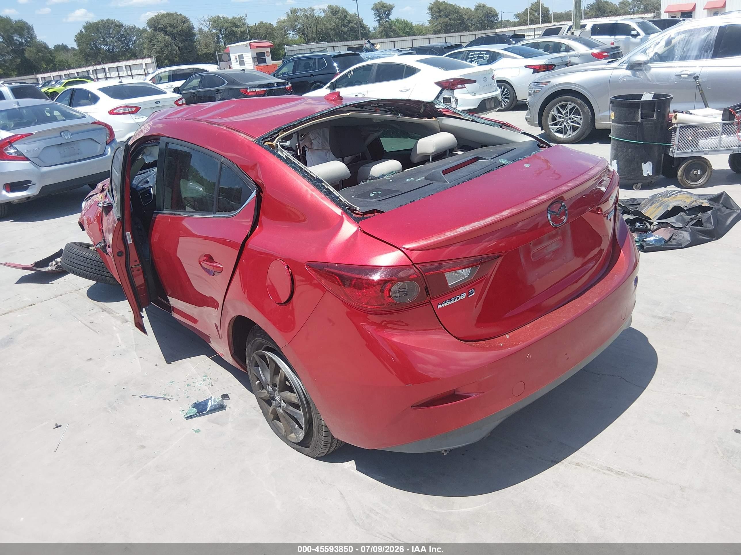 2015 Mazda Mazda3 I Touring Maroon vin: 3MZBM1V71FM129084