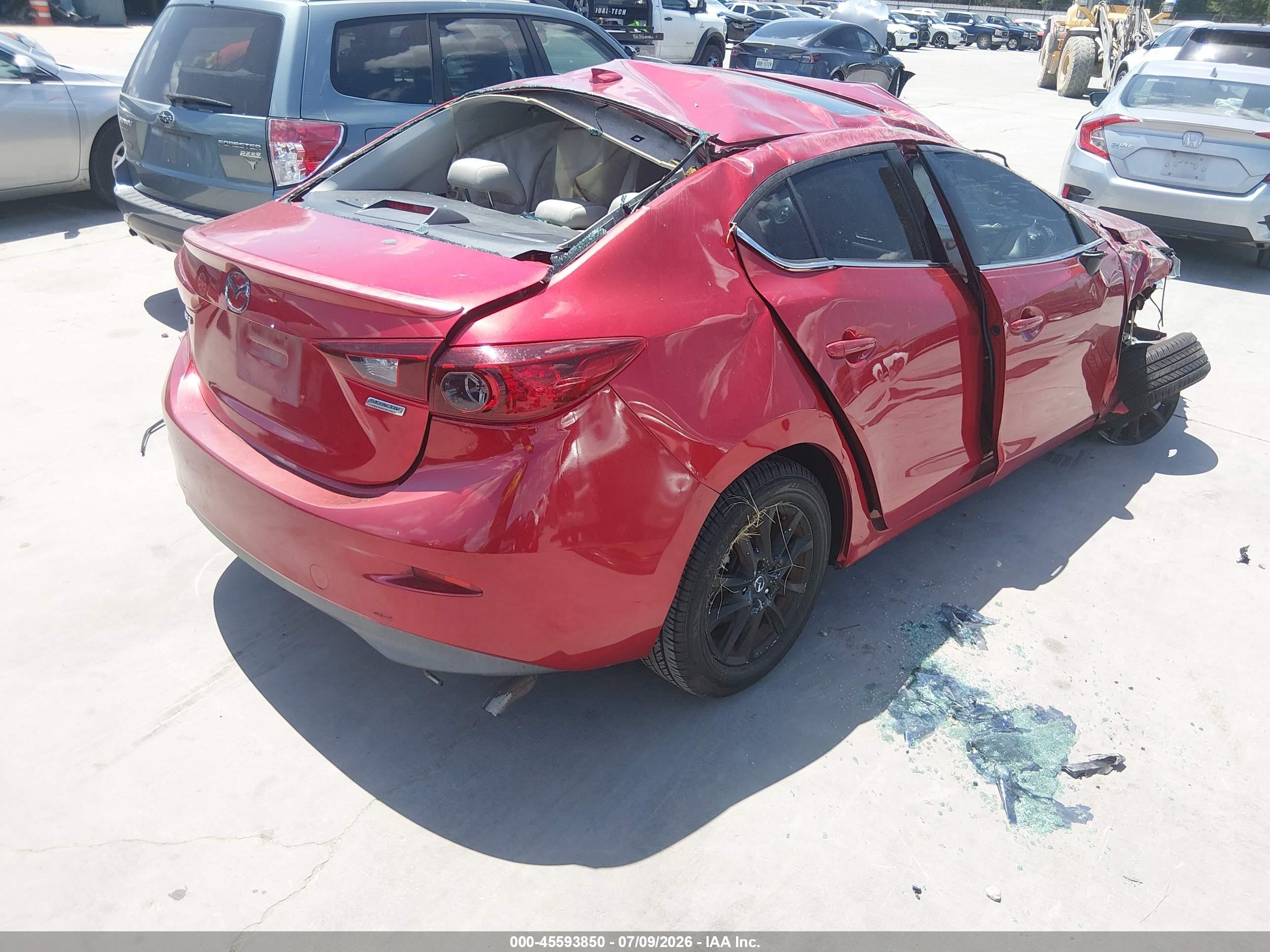 2015 Mazda Mazda3 I Touring Maroon vin: 3MZBM1V71FM129084