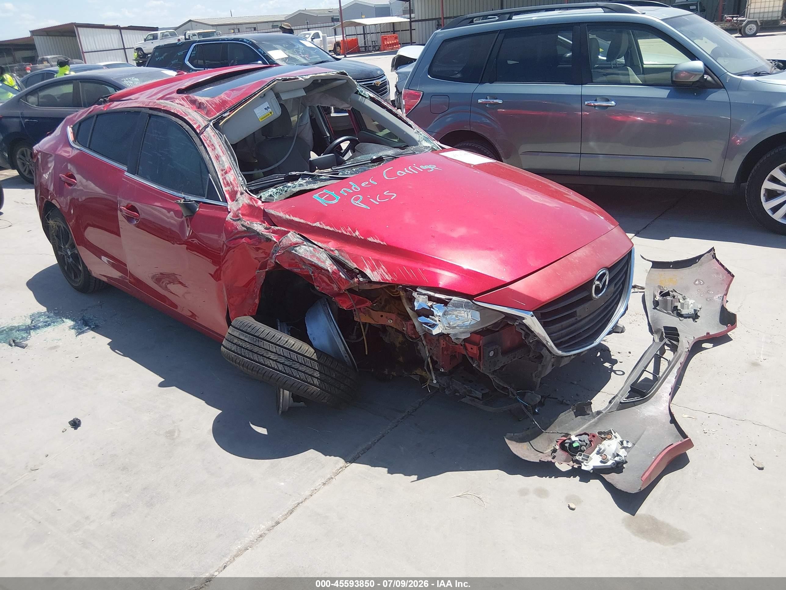 2015 Mazda Mazda3 I Touring Maroon vin: 3MZBM1V71FM129084