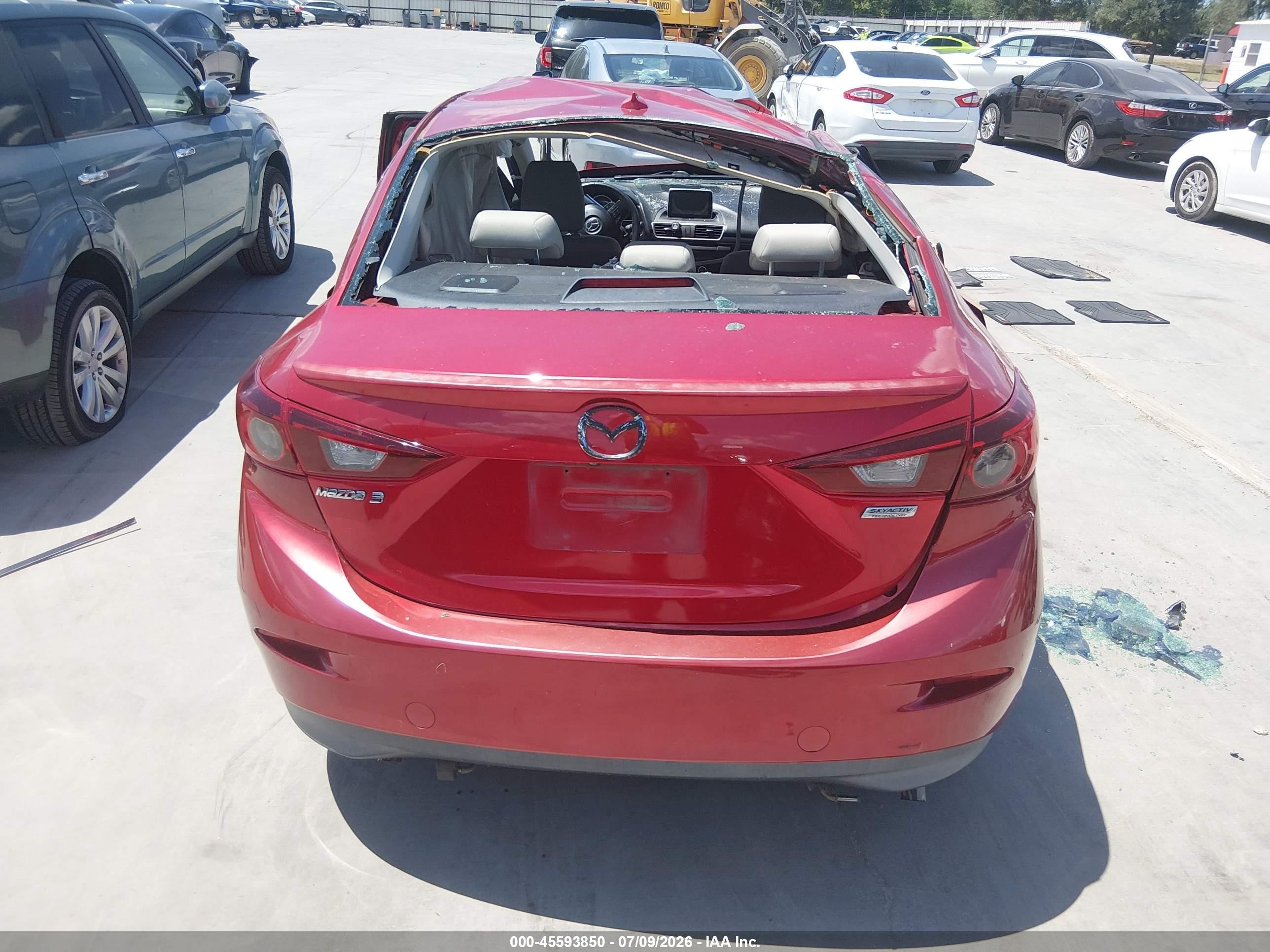 2015 Mazda Mazda3 I Touring Maroon vin: 3MZBM1V71FM129084