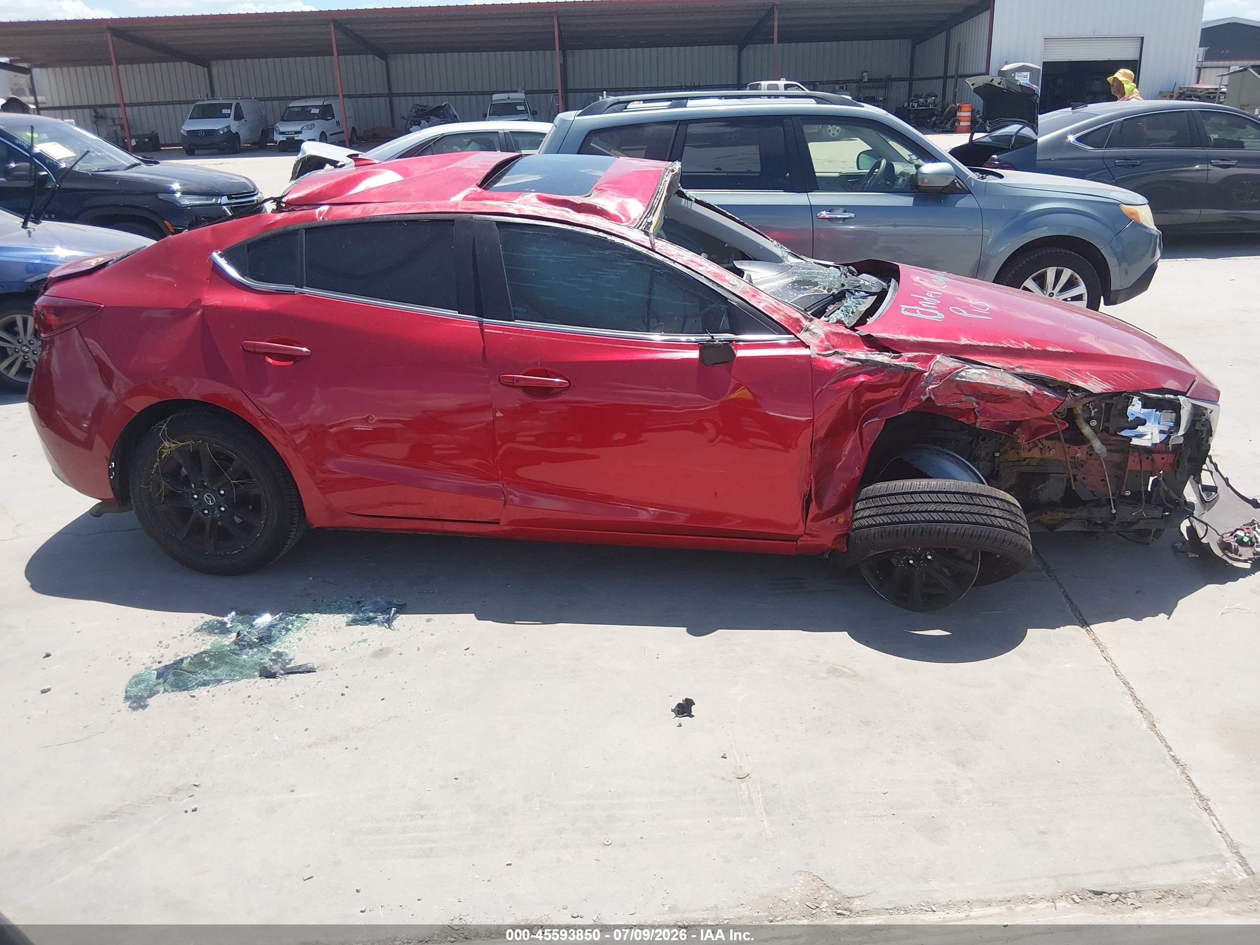 2015 Mazda Mazda3 I Touring Maroon vin: 3MZBM1V71FM129084