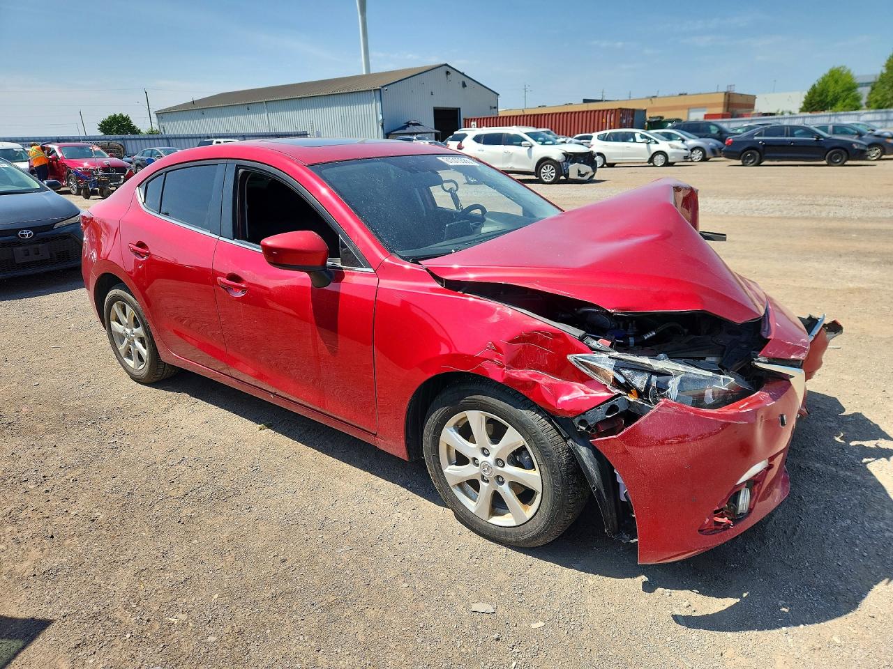 2015 Mazda 3 Red vin: 3MZBM1V71FM159217
