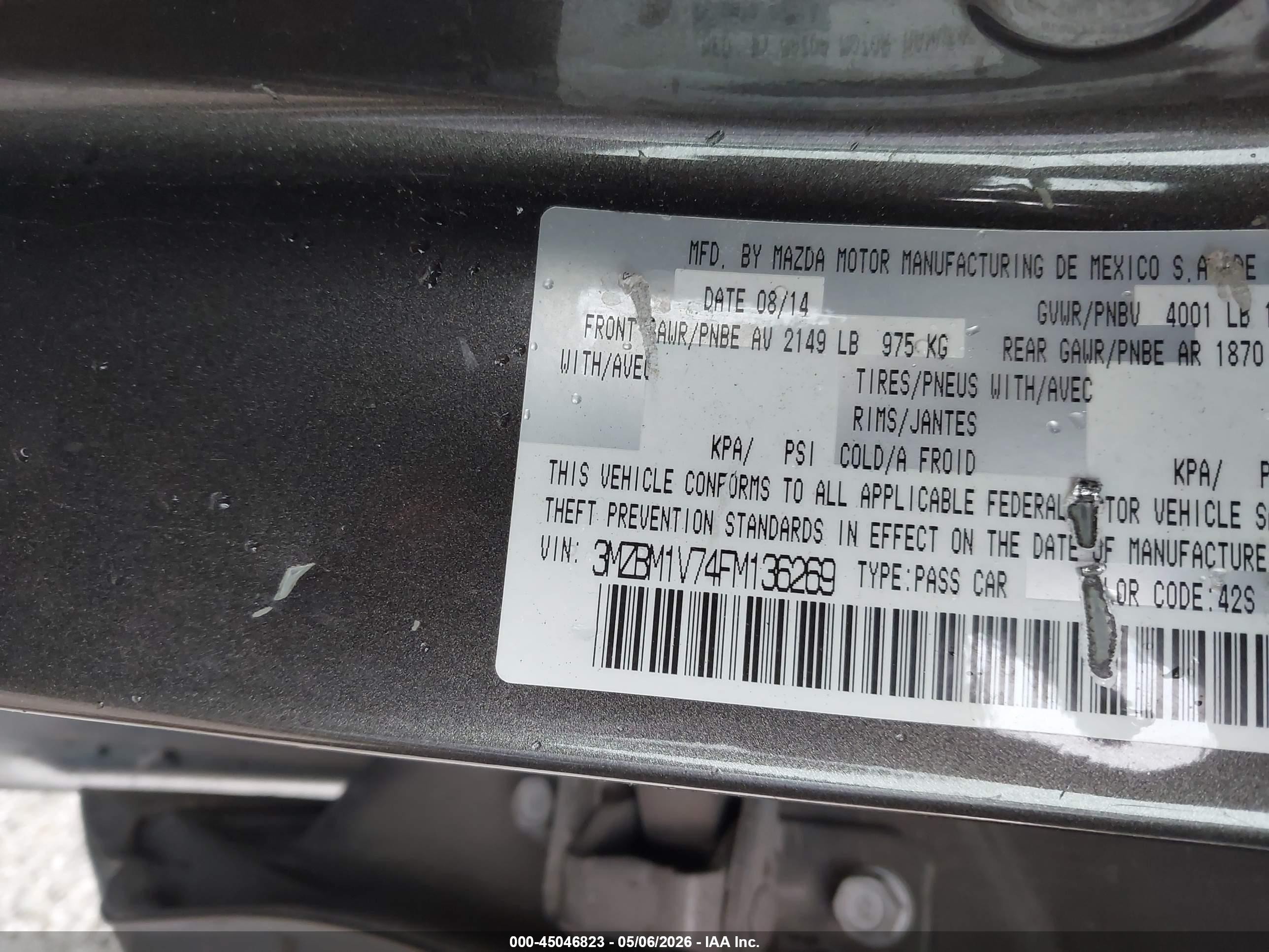 2015 Mazda Mazda3 I Touring Brown vin: 3MZBM1V74FM136269