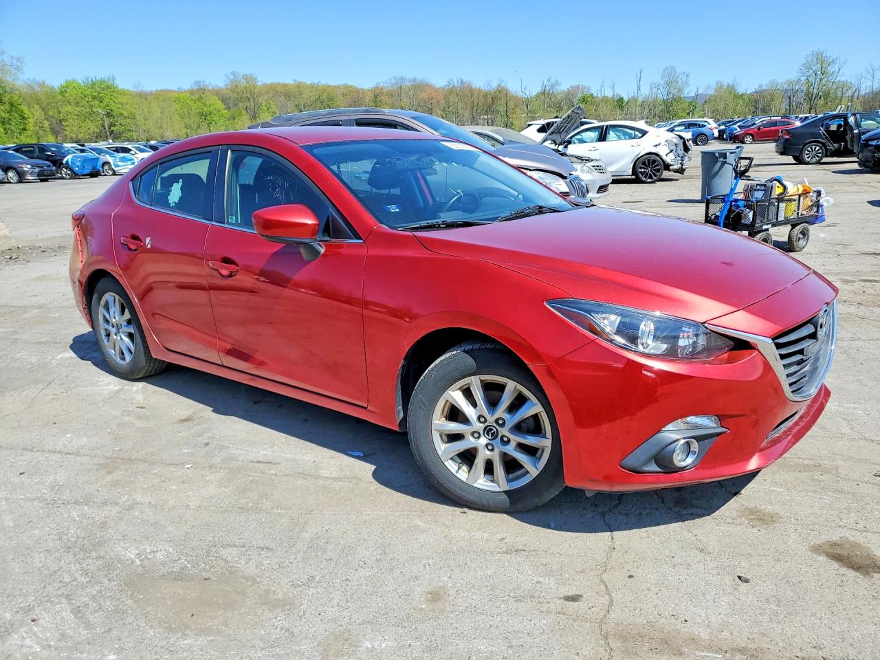 2014 Mazda 3 Touring Red vin: 3MZBM1V77EM118783