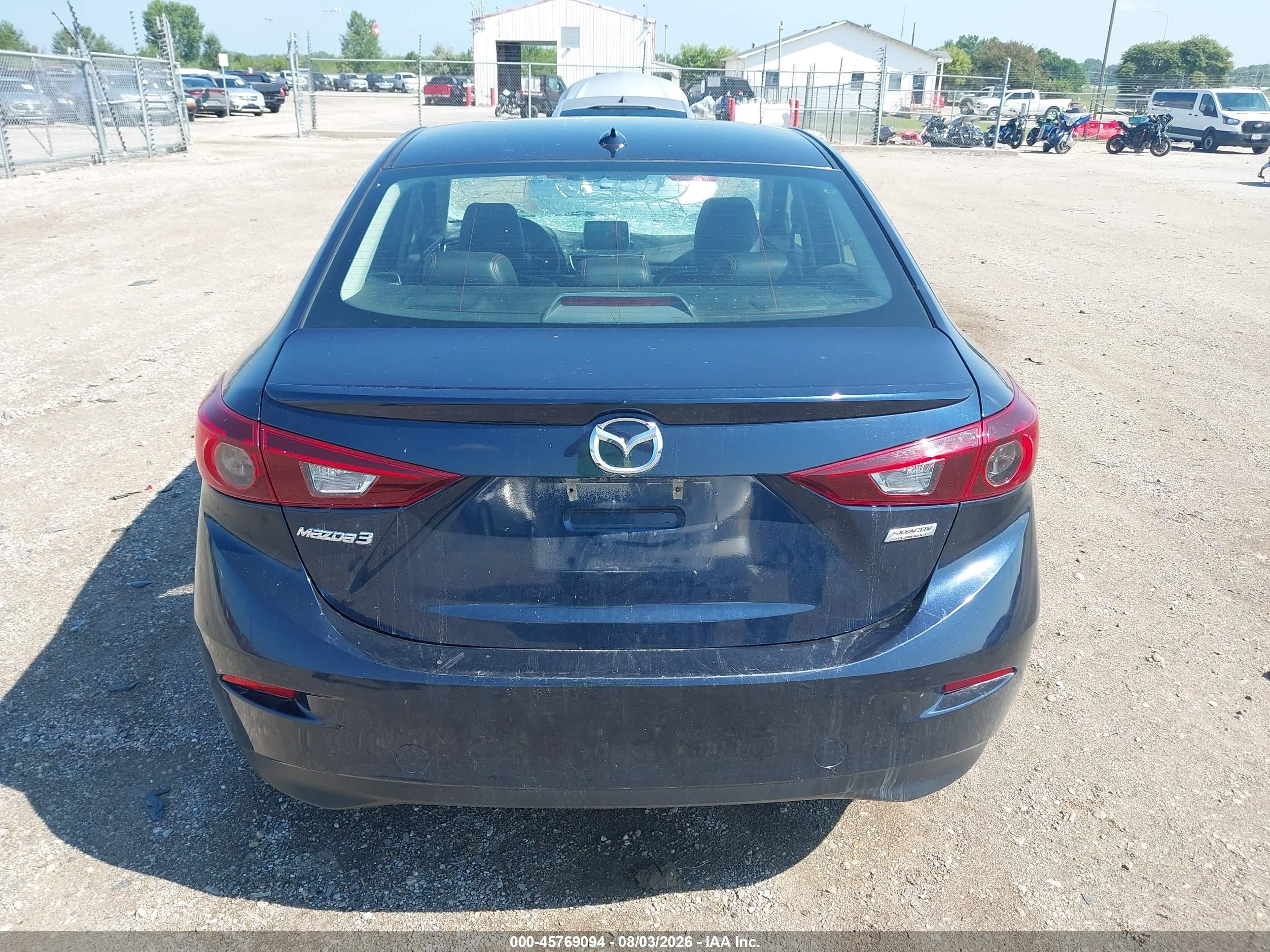 2015 Mazda Mazda3 I Grand Touring Dark Blue vin: 3MZBM1W70FM159532