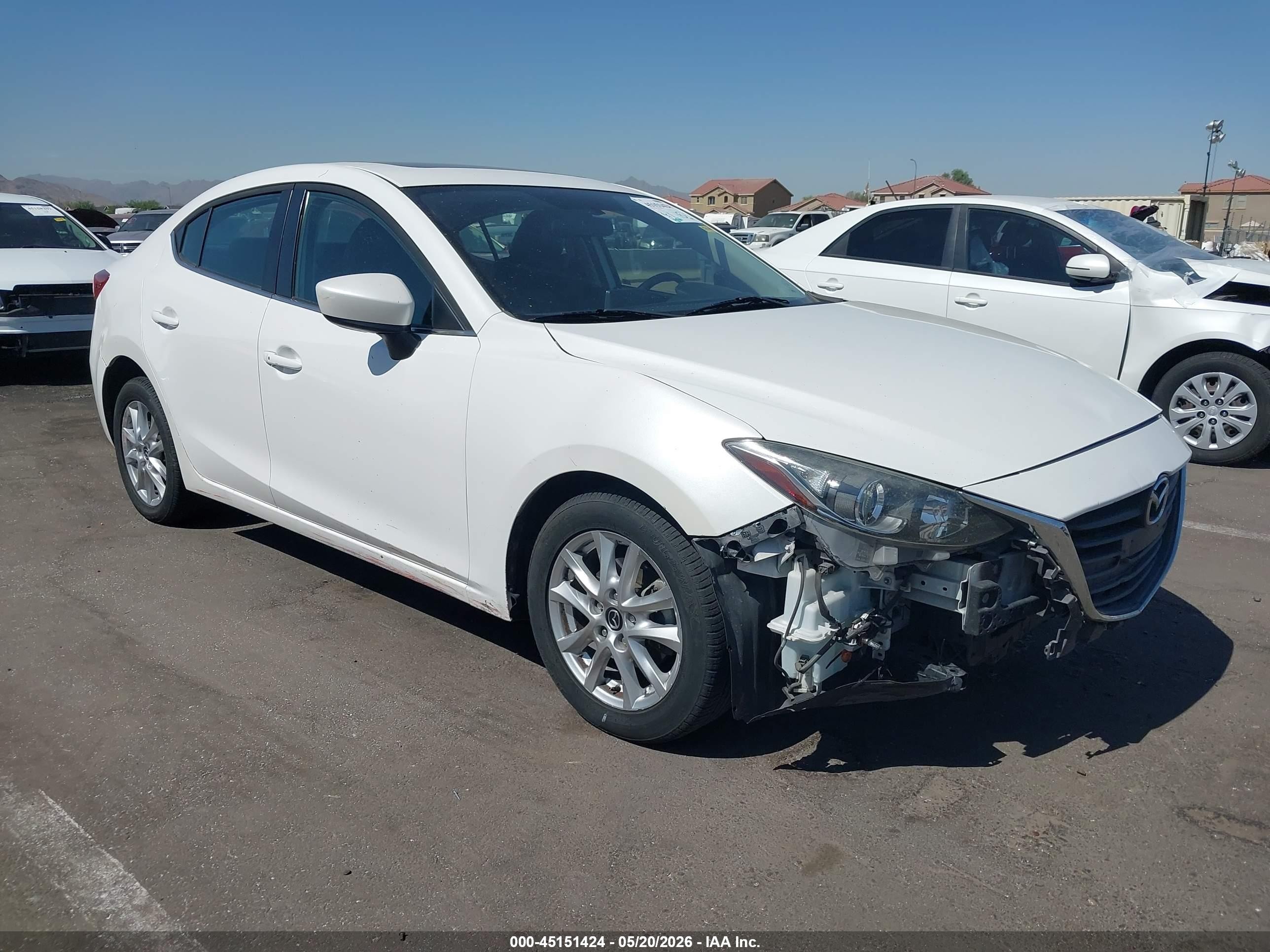 2015 Mazda Mazda3 I Grand Touring White vin: 3MZBM1W74FM143348