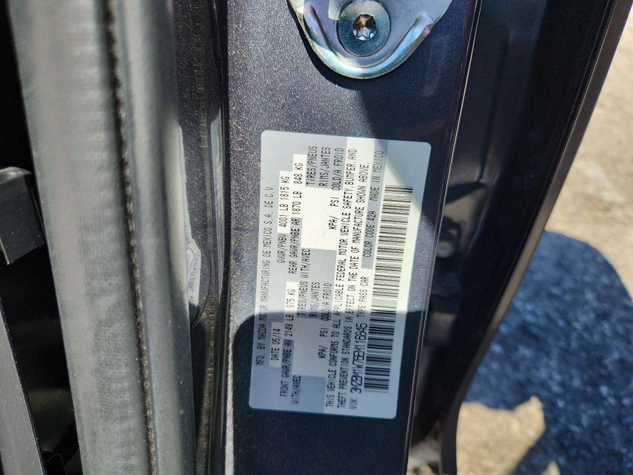 2014 Mazda 3 Grand Touring Gray vin: 3MZBM1W76EM116845