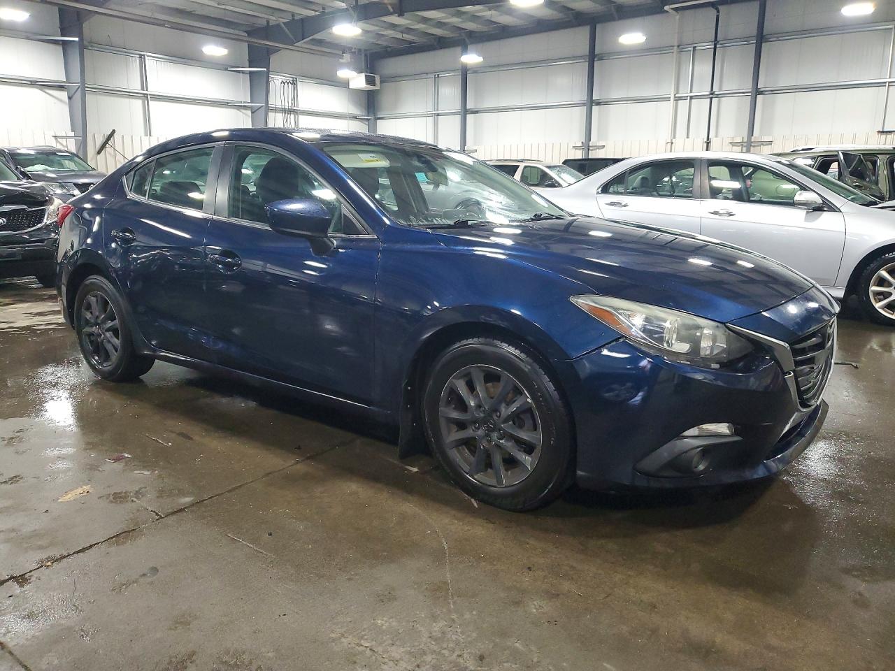 2015 Mazda 3 Grand Touring Blue vin: 3MZBM1W76FM149782