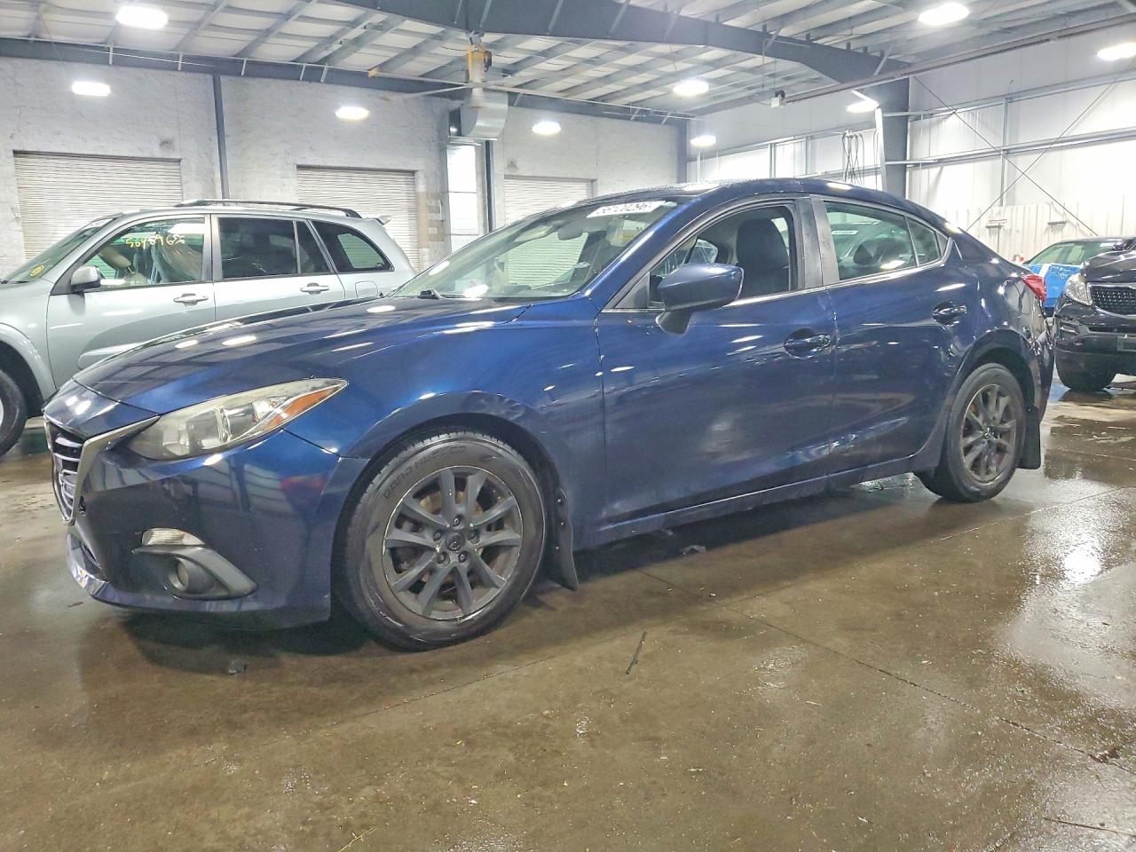 2015 Mazda 3 Grand Touring Blue vin: 3MZBM1W76FM149782