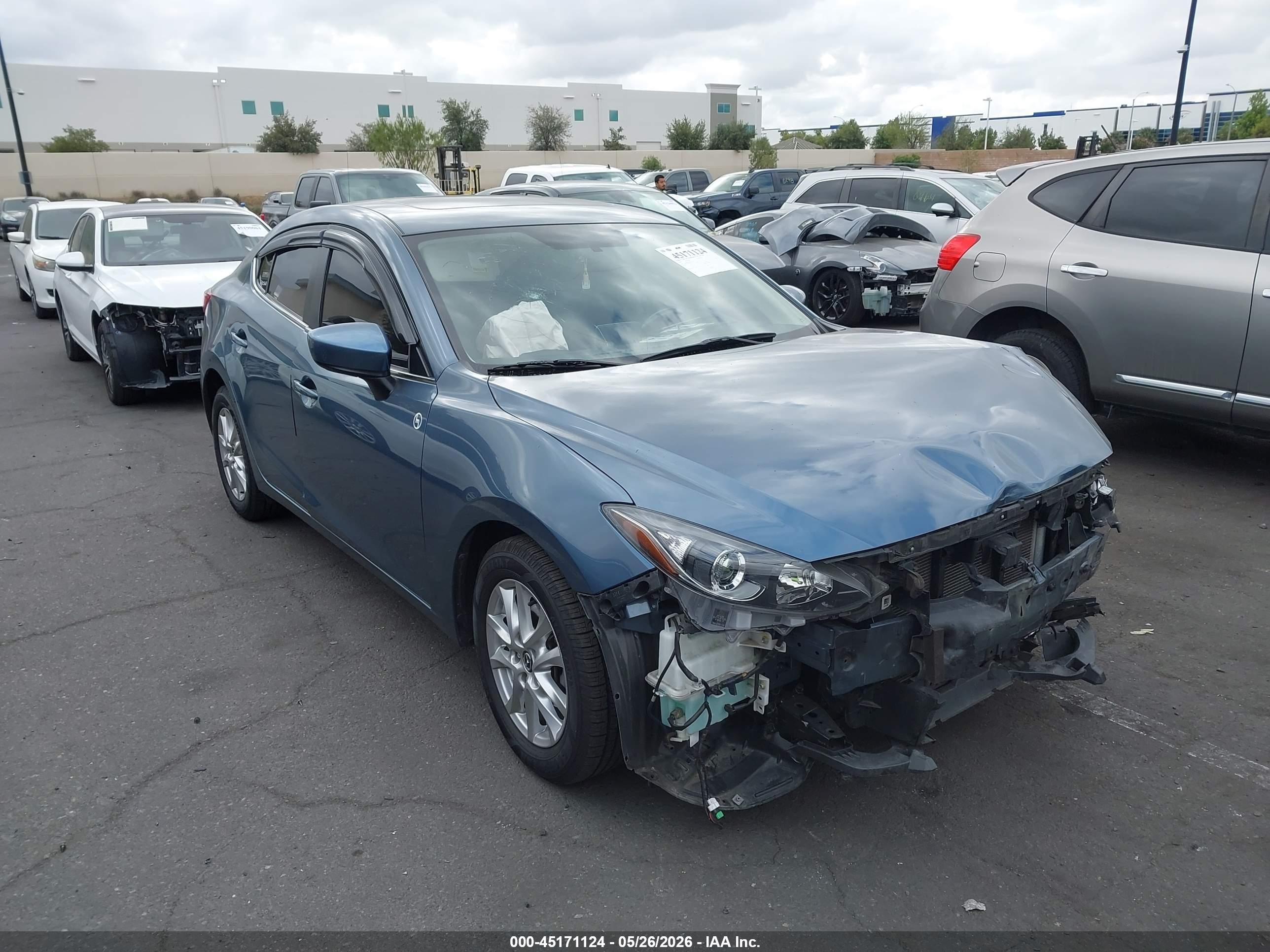 2015 Mazda Mazda3 I Grand Touring Blue vin: 3MZBM1W76FM219376
